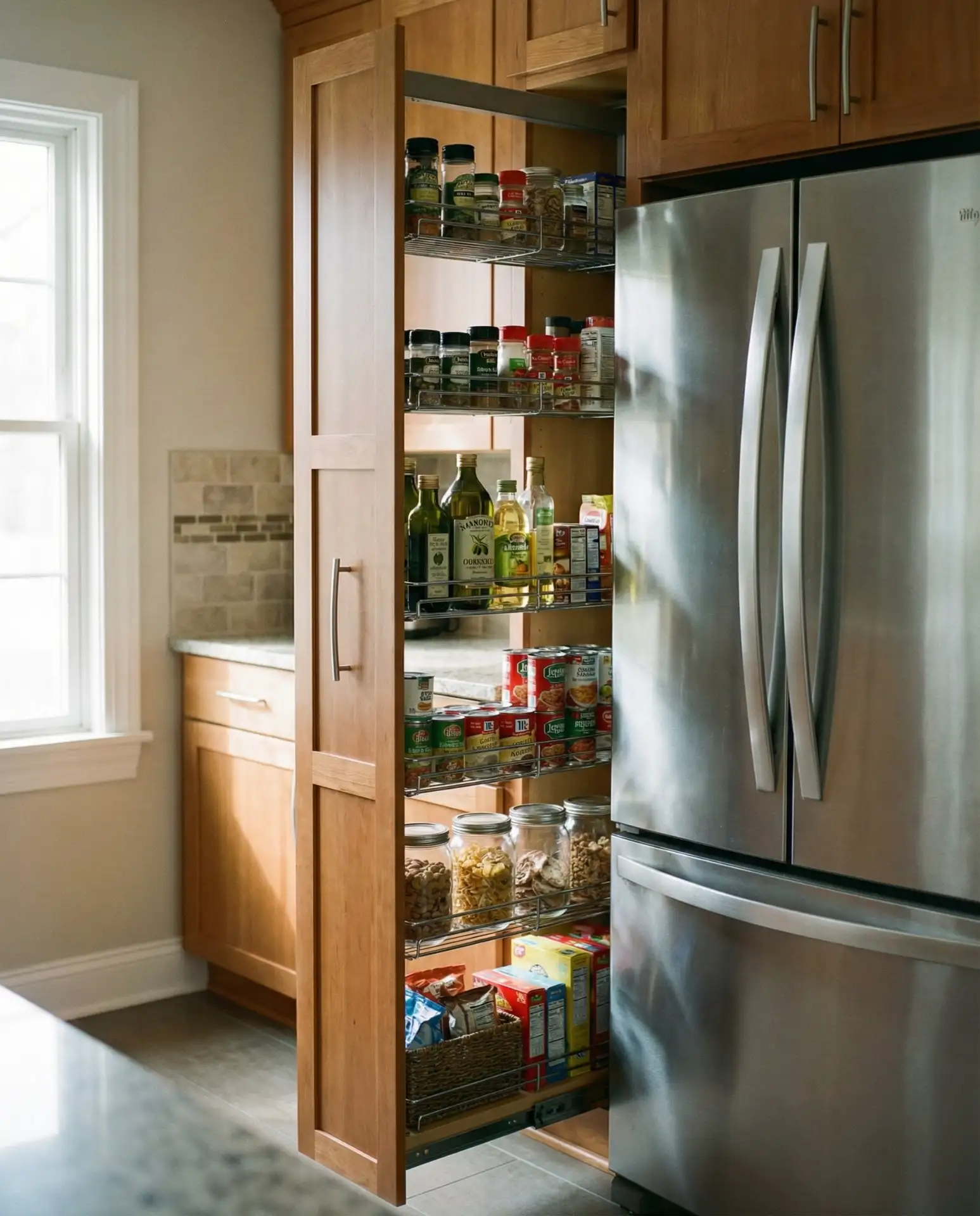 Ideas for Small Kitchens with Vertical Pull-Outs 1
