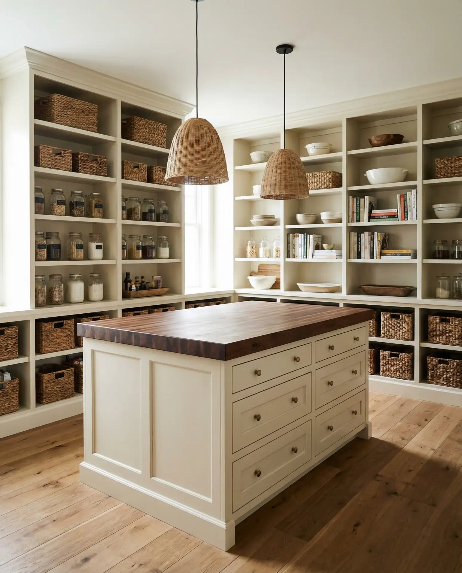 Ideas for Walk-In Pantry with Island Storage 1