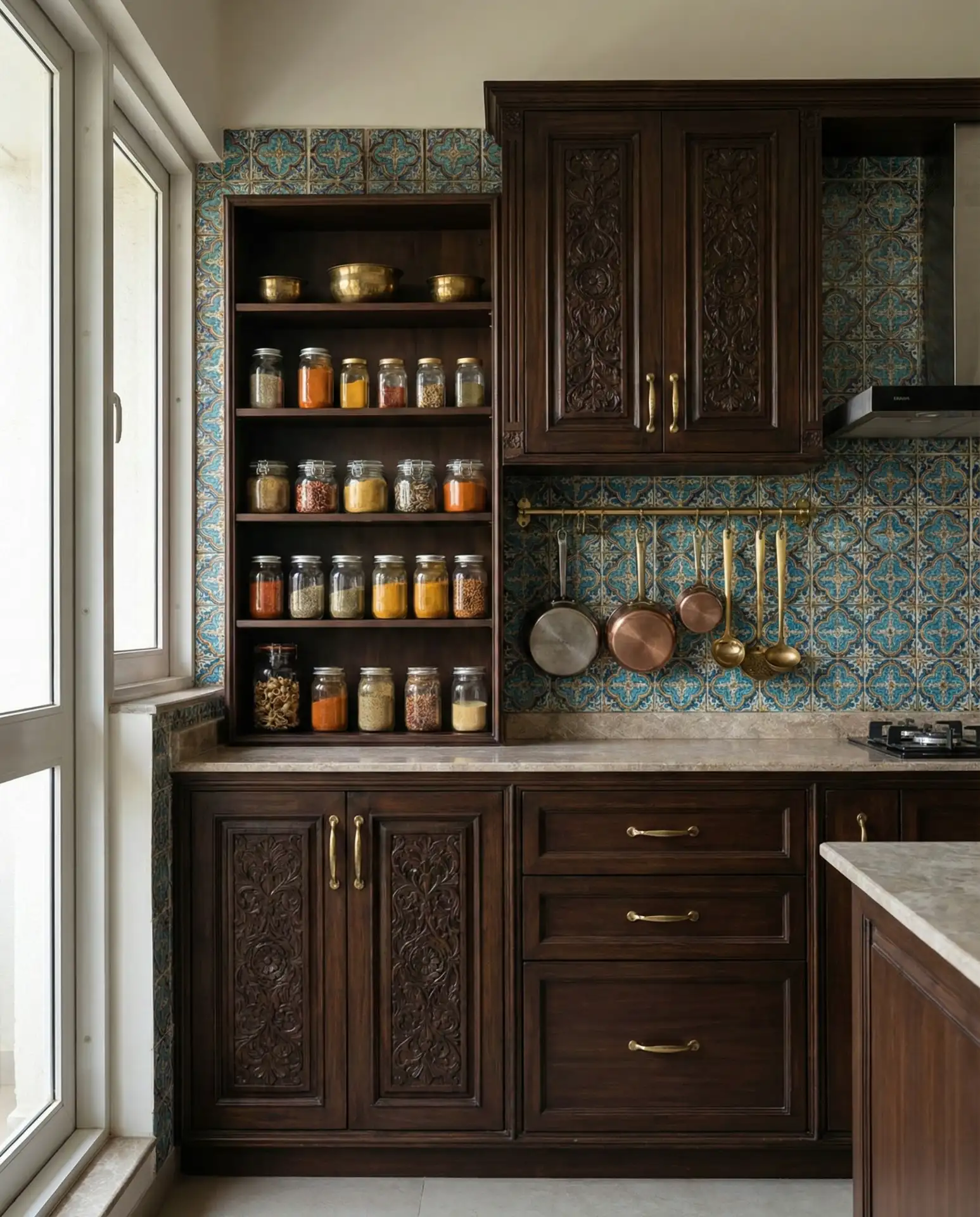 Indian-Inspired Modern Kitchen 1