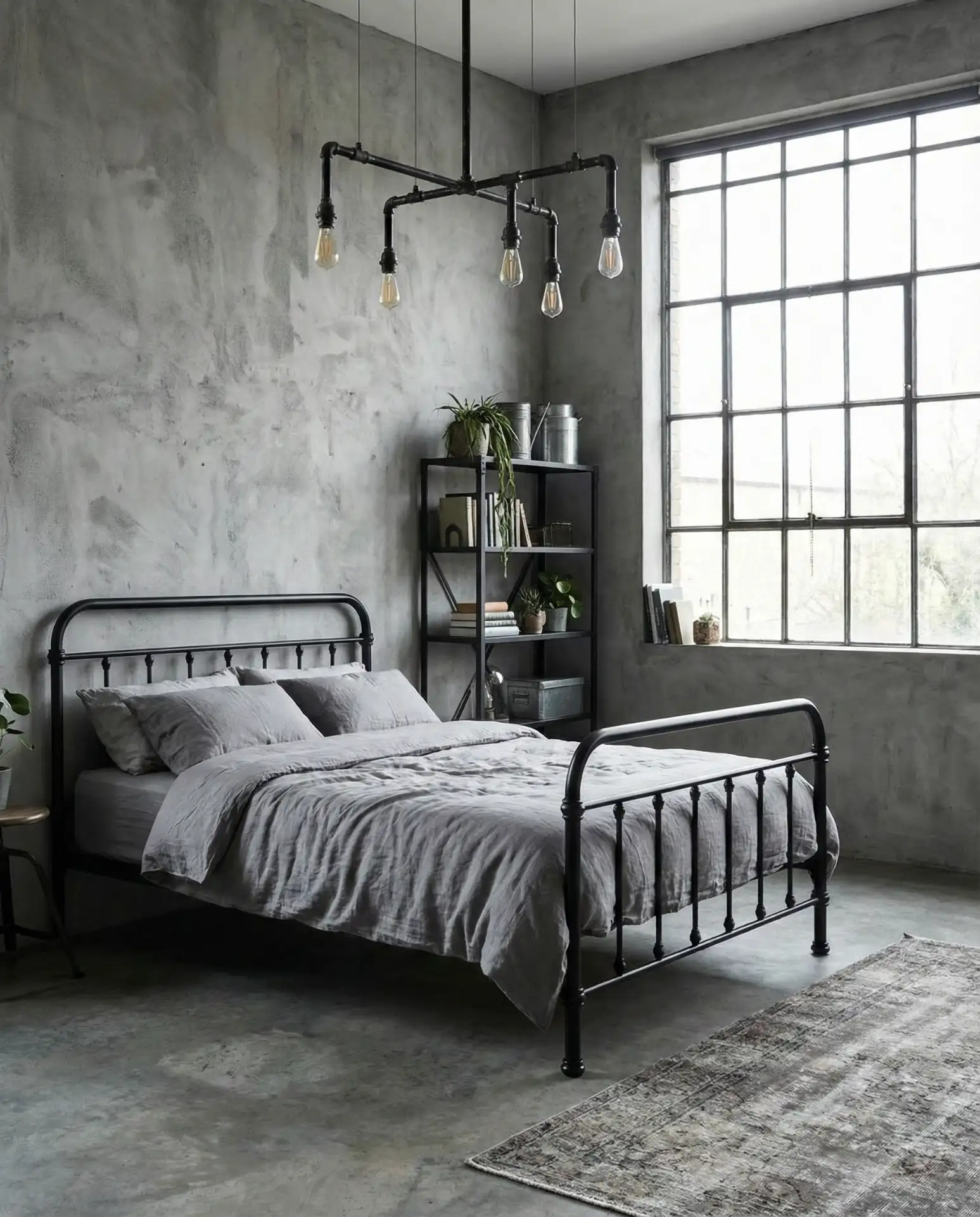 Industrial Grey with Black Metal 1