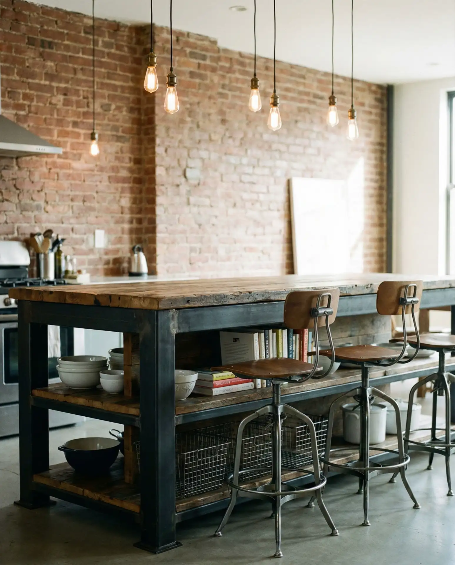 Industrial Island with Seating for Real Gatherings 2