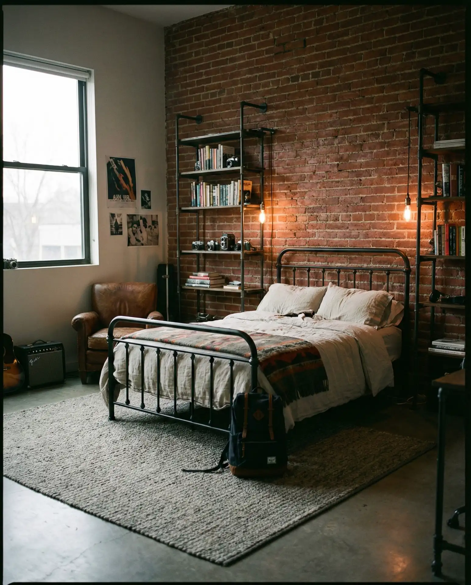 Industrial Style Teen Loft with Exposed Elements 2