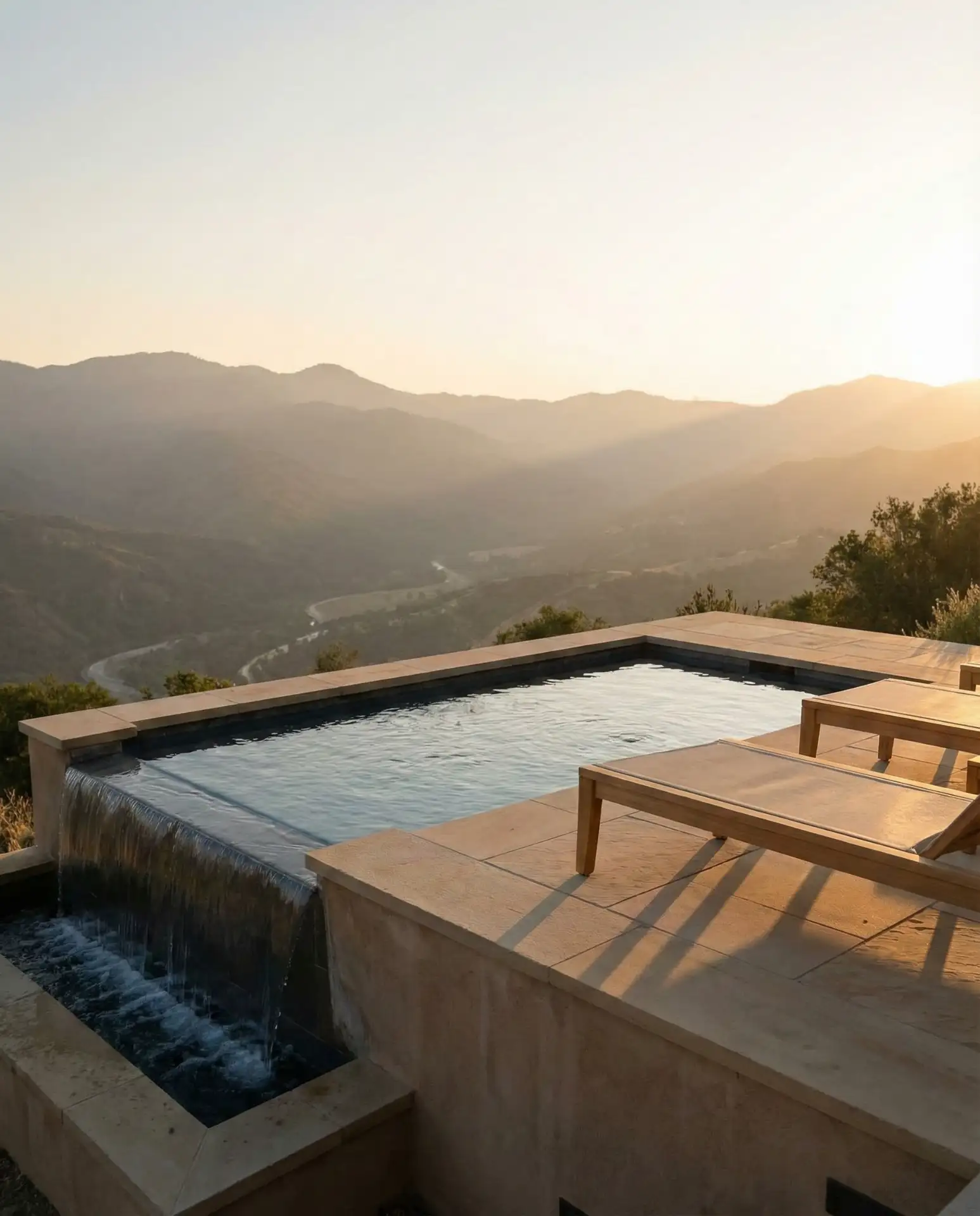 Infinity Edge Pool on Sloped Lot 1