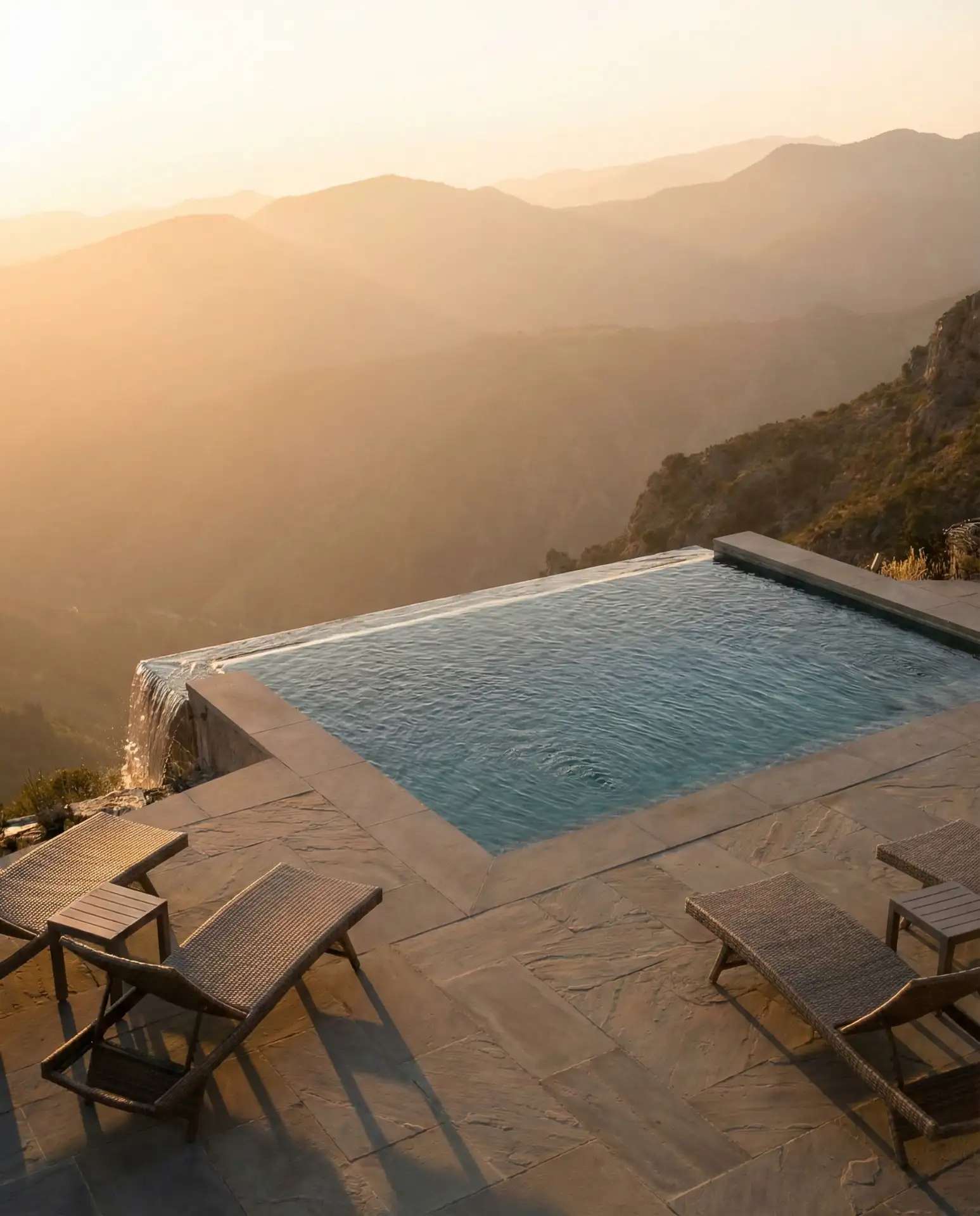 Infinity Edge Pool on Sloped Lot 2