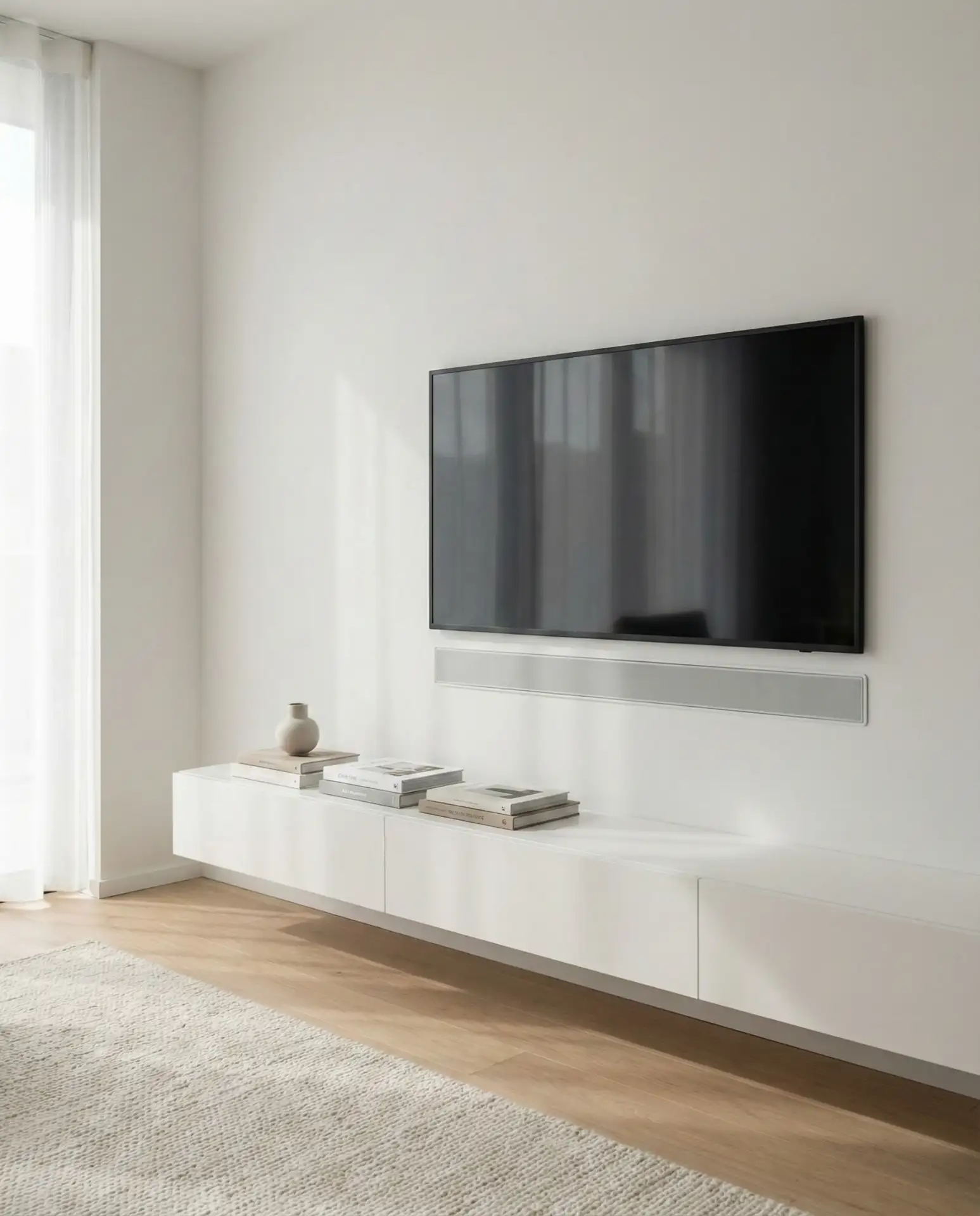 Integrated Sound Bar Niche with Hidden Wiring 2