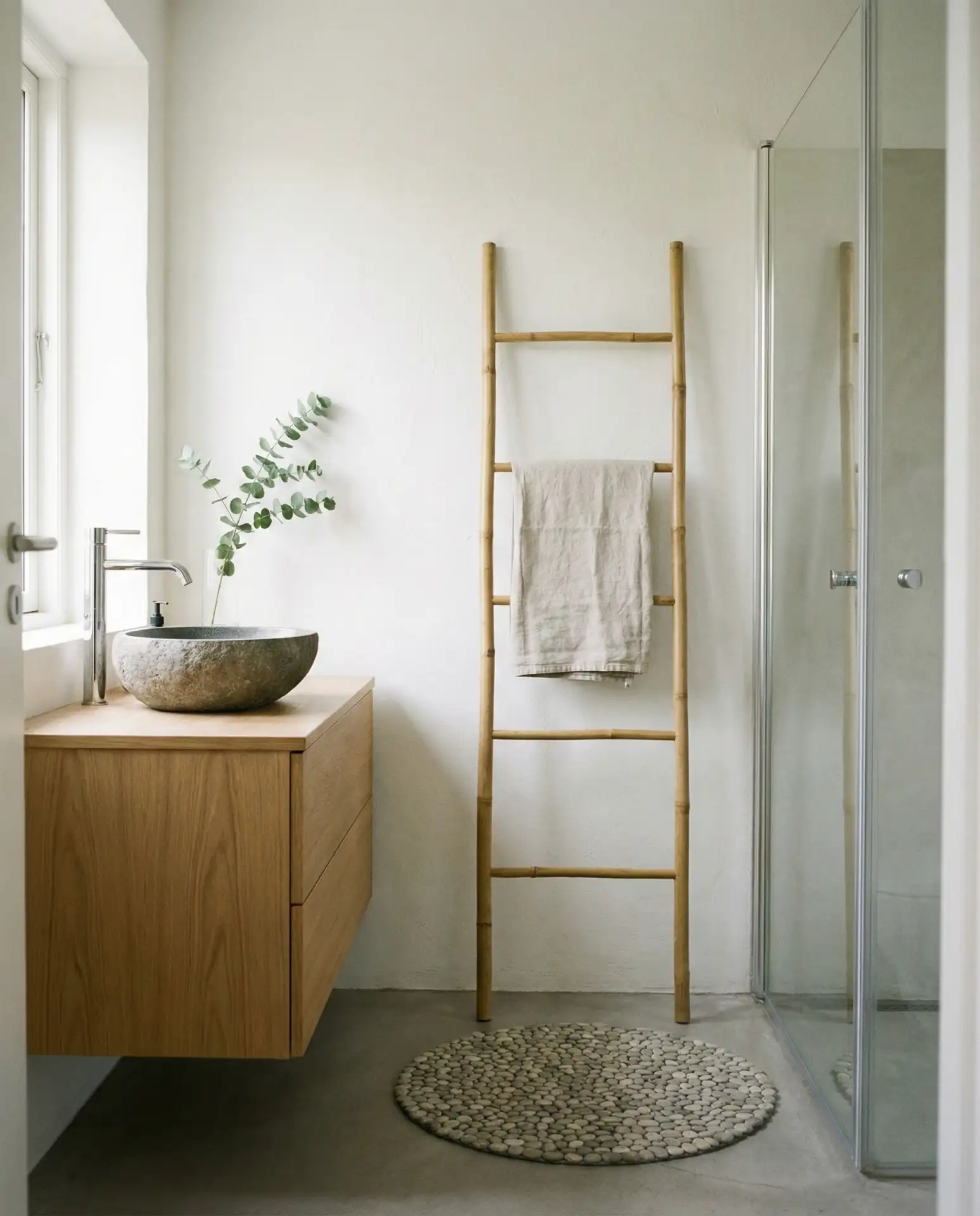 Japandi Wood and Stone Harmony 2