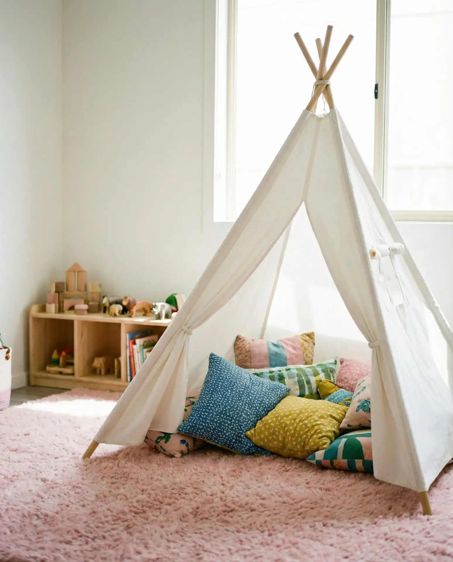 Kids' Corner with Teepee and Soft Rug 1