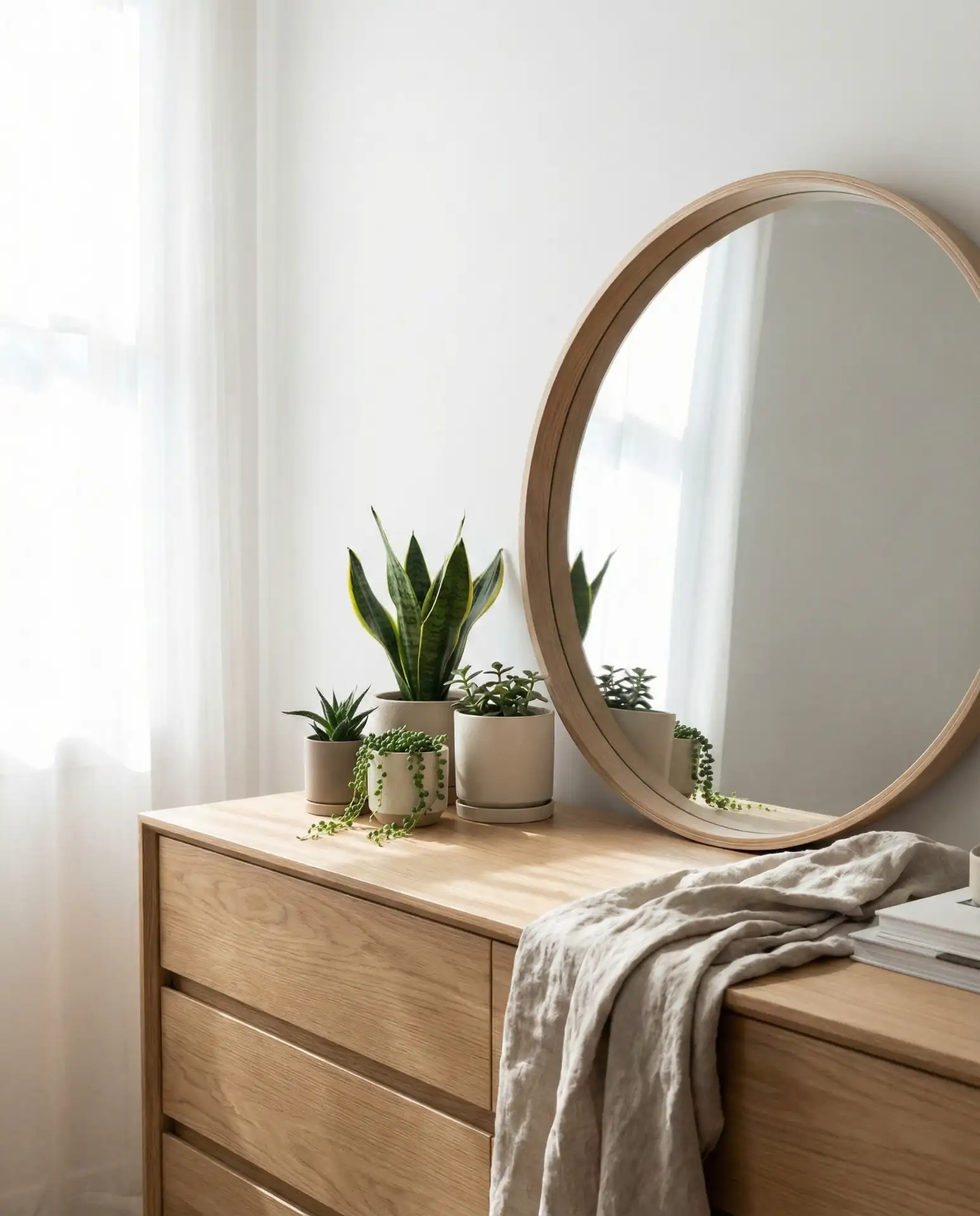 Layered Mirror and Greenery Display 1