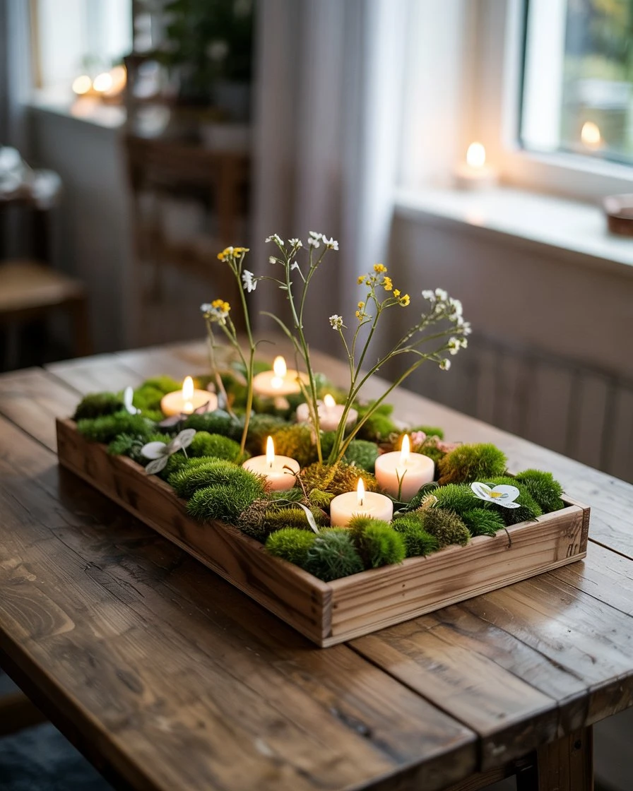 Live Moss Table Centerpieces 2