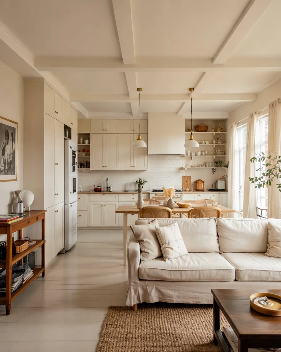 Living Room and Kitchen White Continuity 1