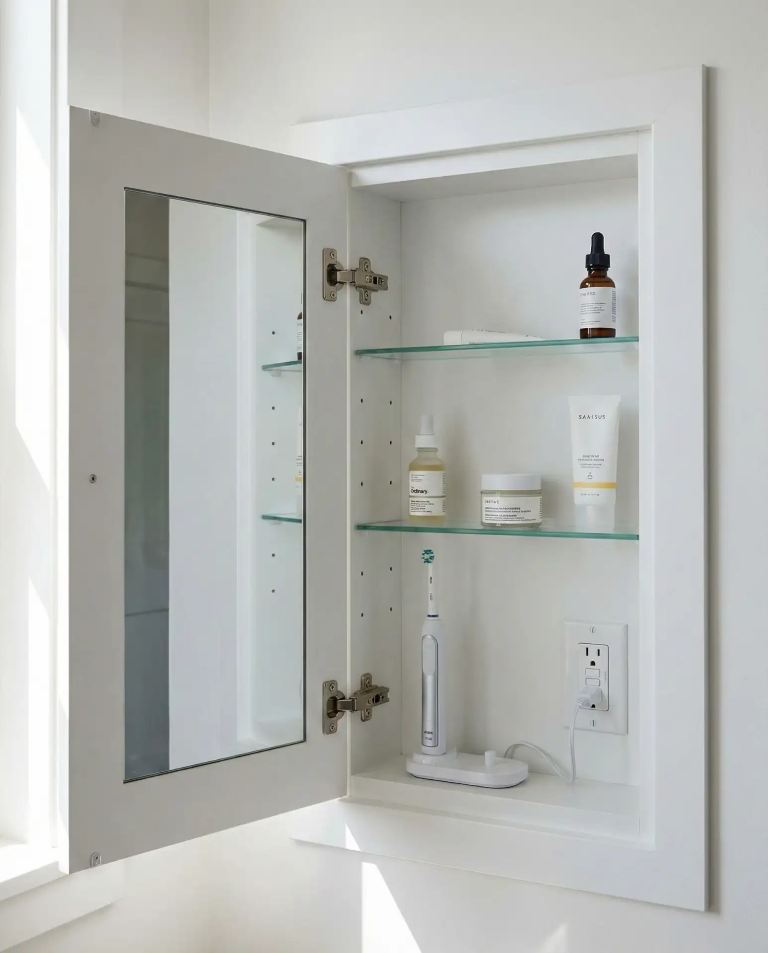 Medicine Cabinet with Interior Outlets 1