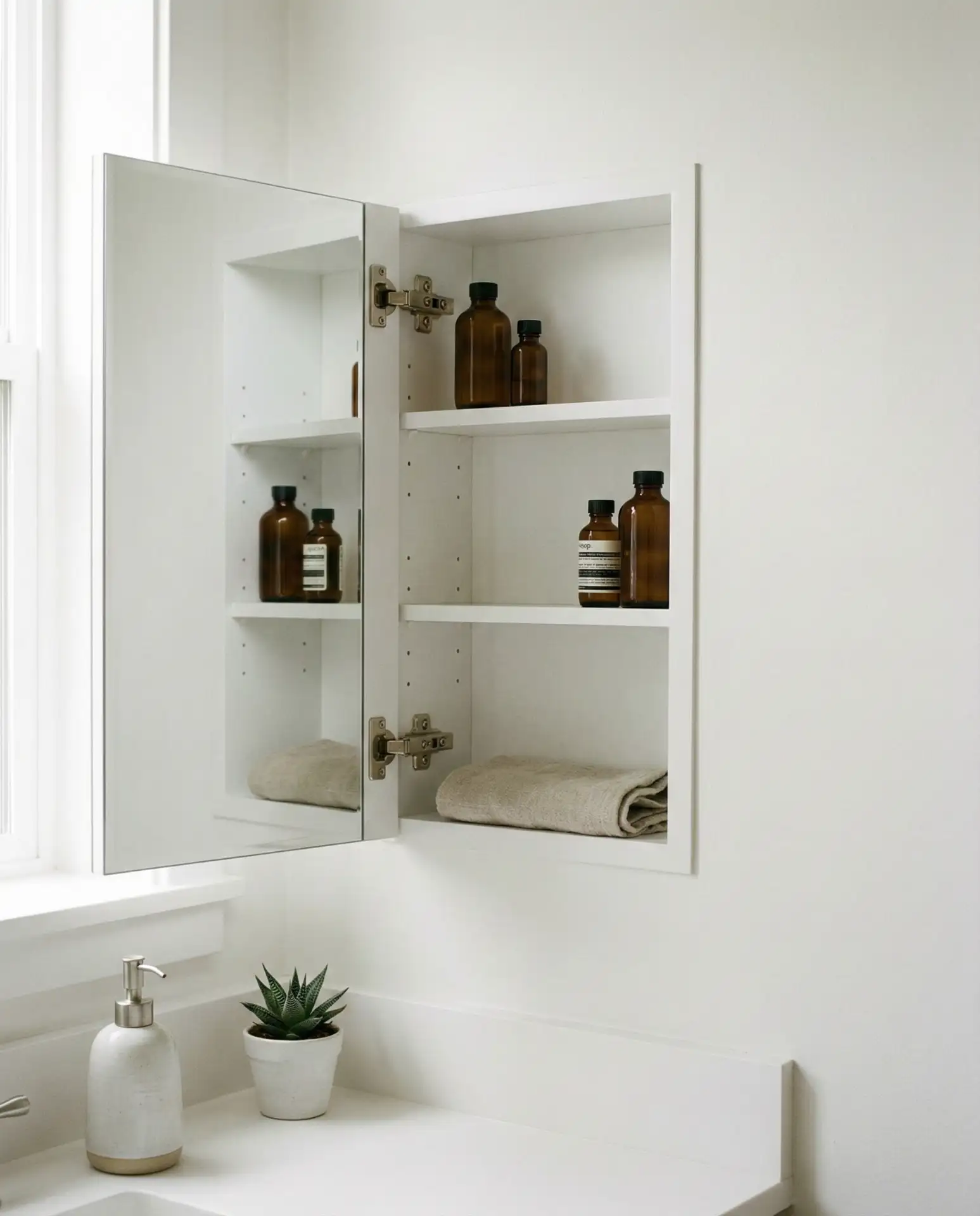 Medicine Cabinet with Mirror Front 1