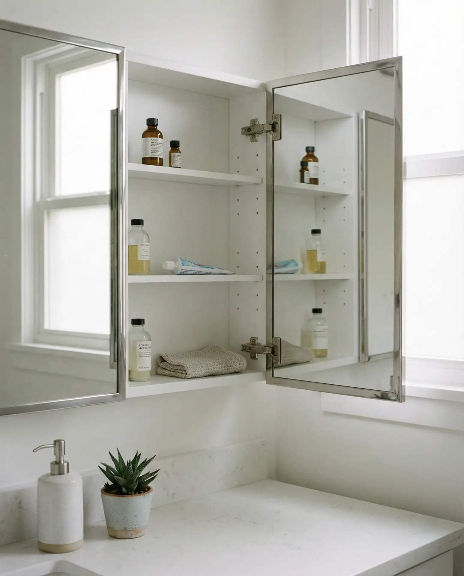 Medicine Cabinet with Mirror Front 2
