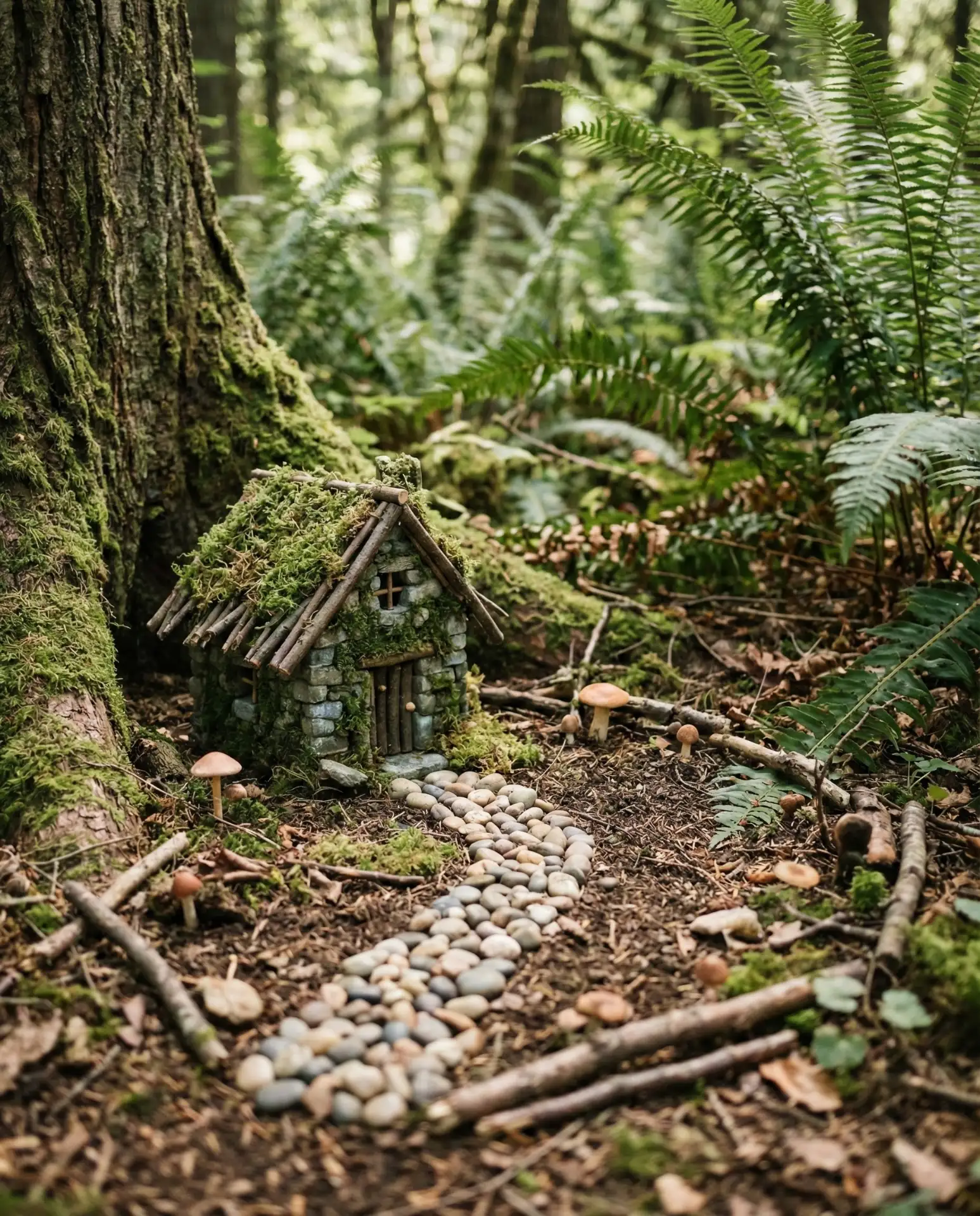 Miniature Woodland Cottage Garden 1