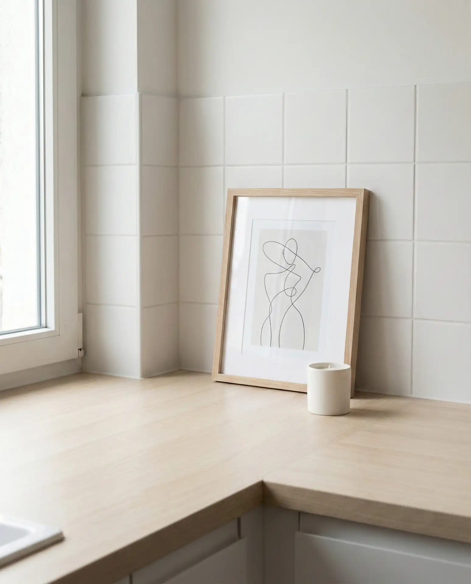 Minimalist Corner with Single Picture Frame 2