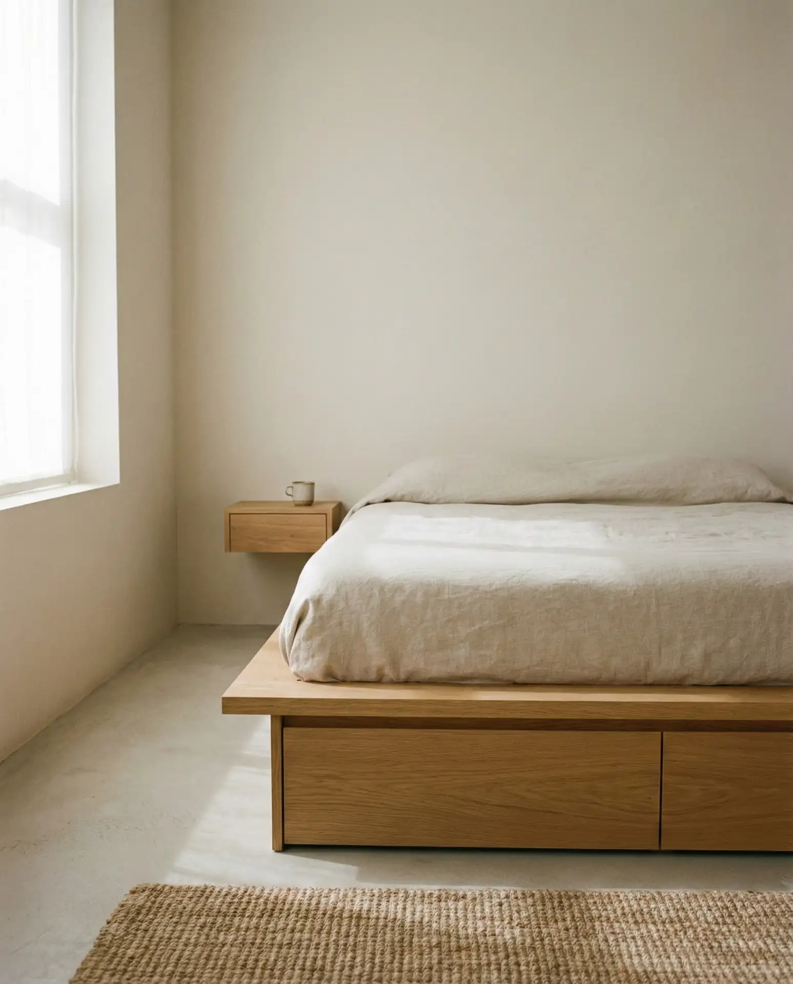 Minimalist Platform Bed with Built-In Storage 2