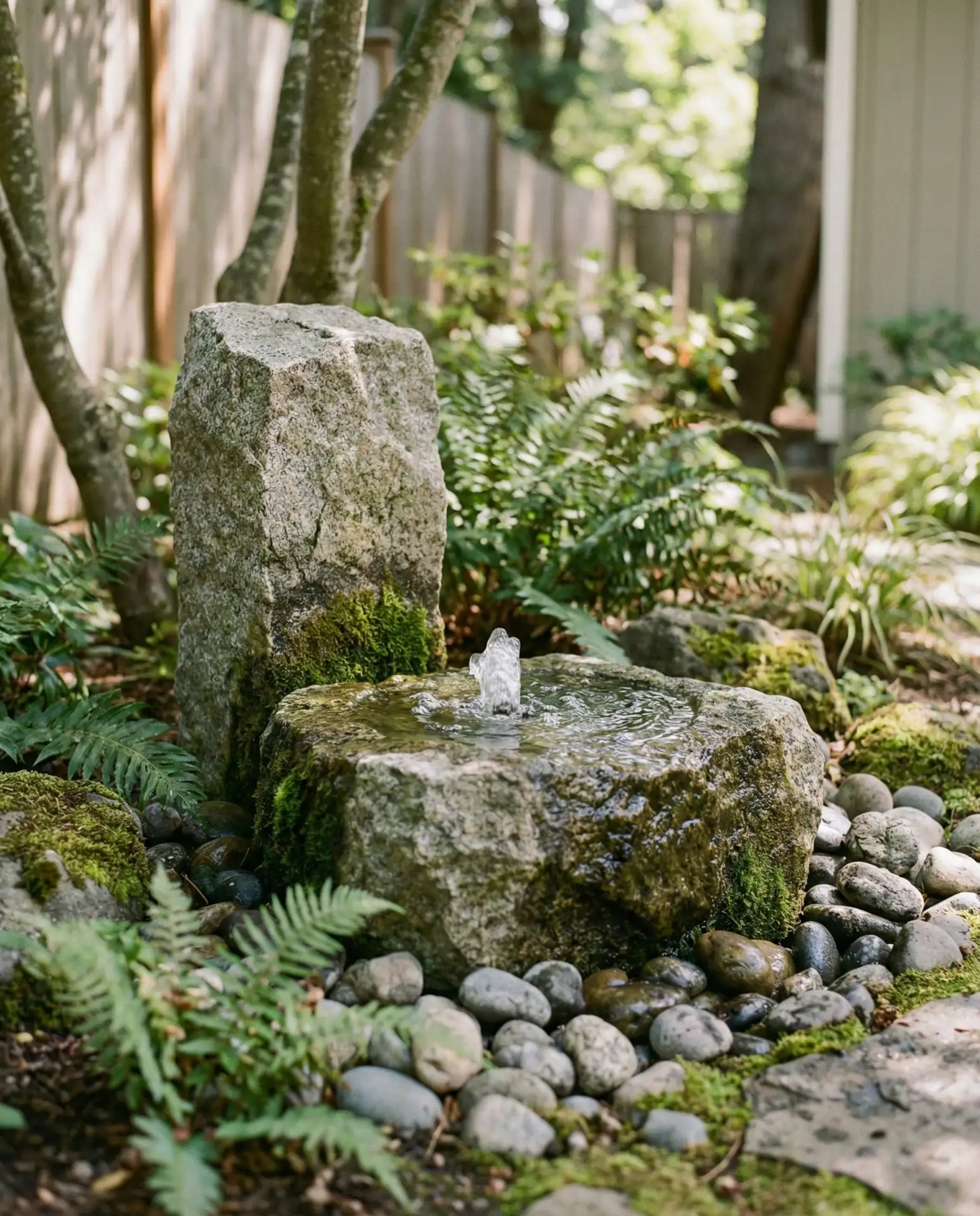 Minimalist Water Feature with Gravel Surround 1