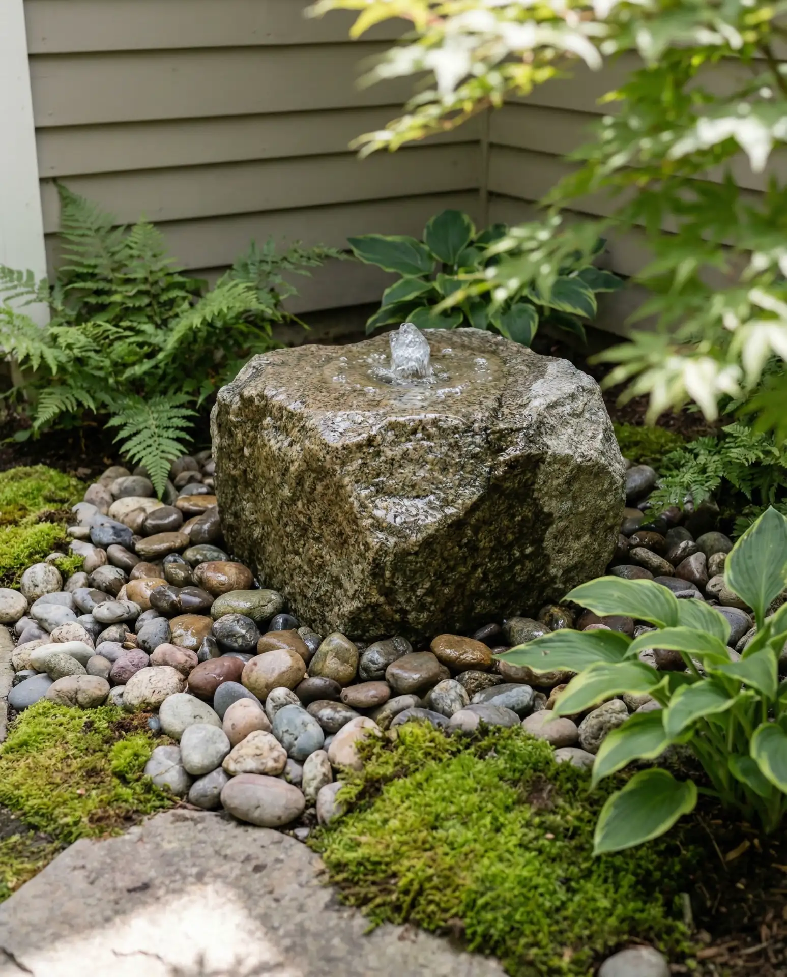 Minimalist Water Feature with Gravel Surround 2