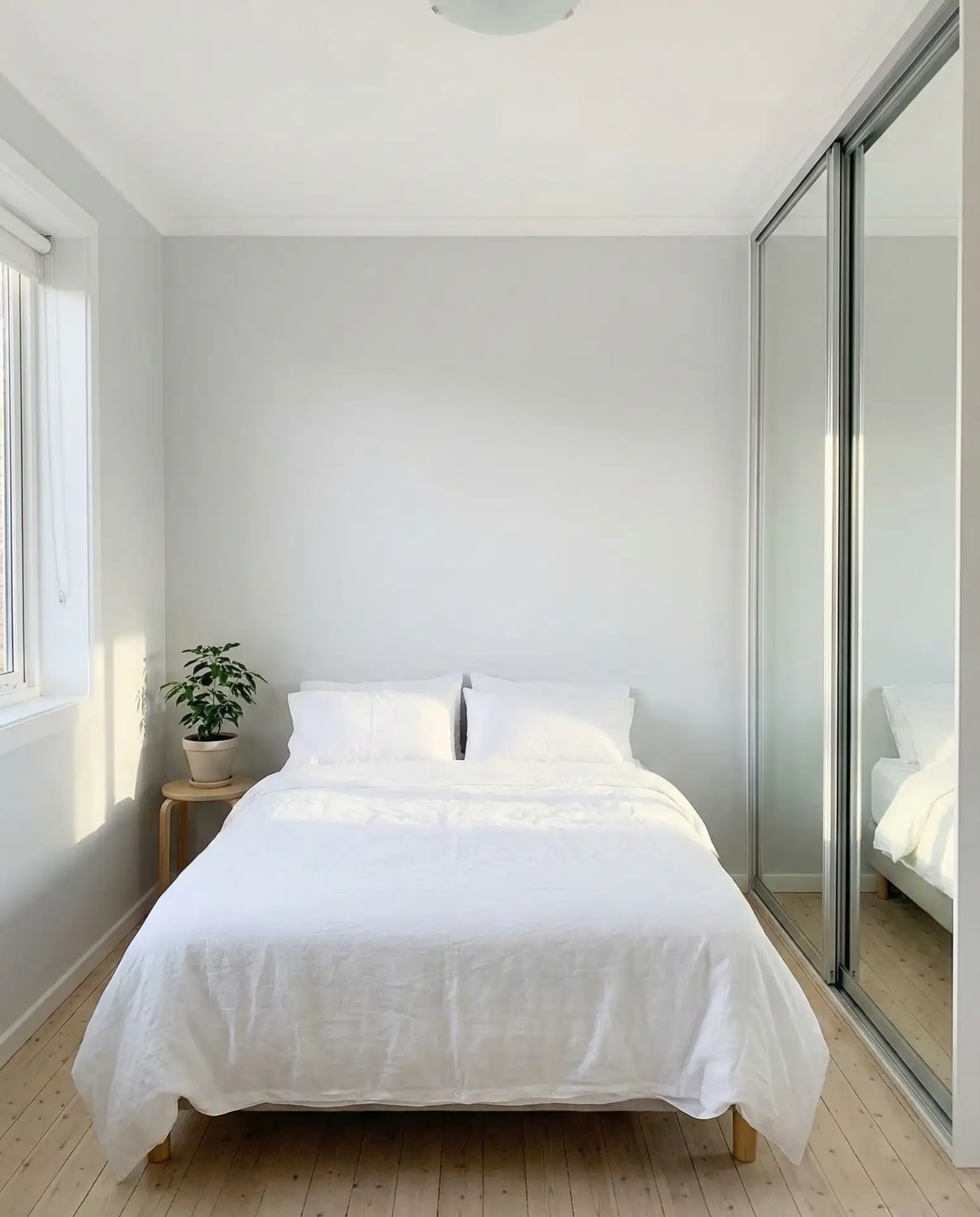 Mirrored Closet Doors to Double the Light 1