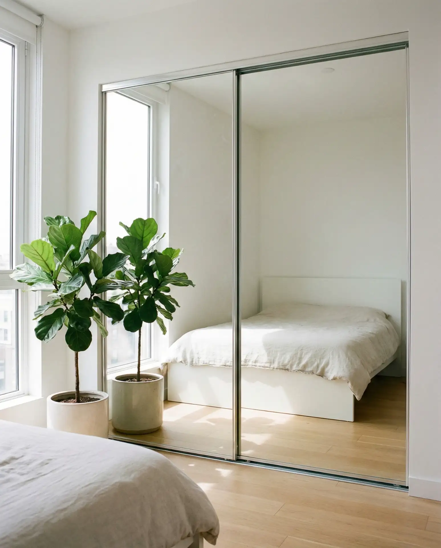 Mirrored Closet Doors to Expand Visual Space 1