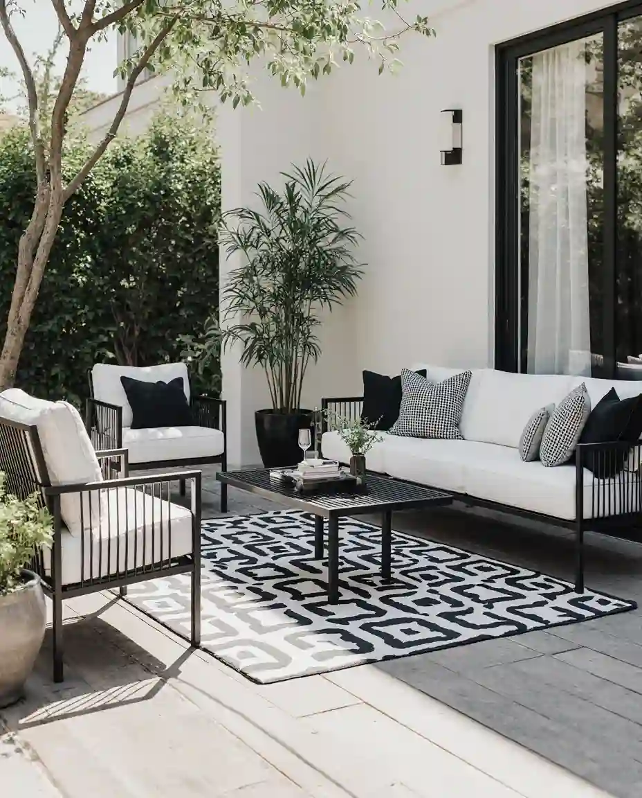 Modern Black and White Patio 1