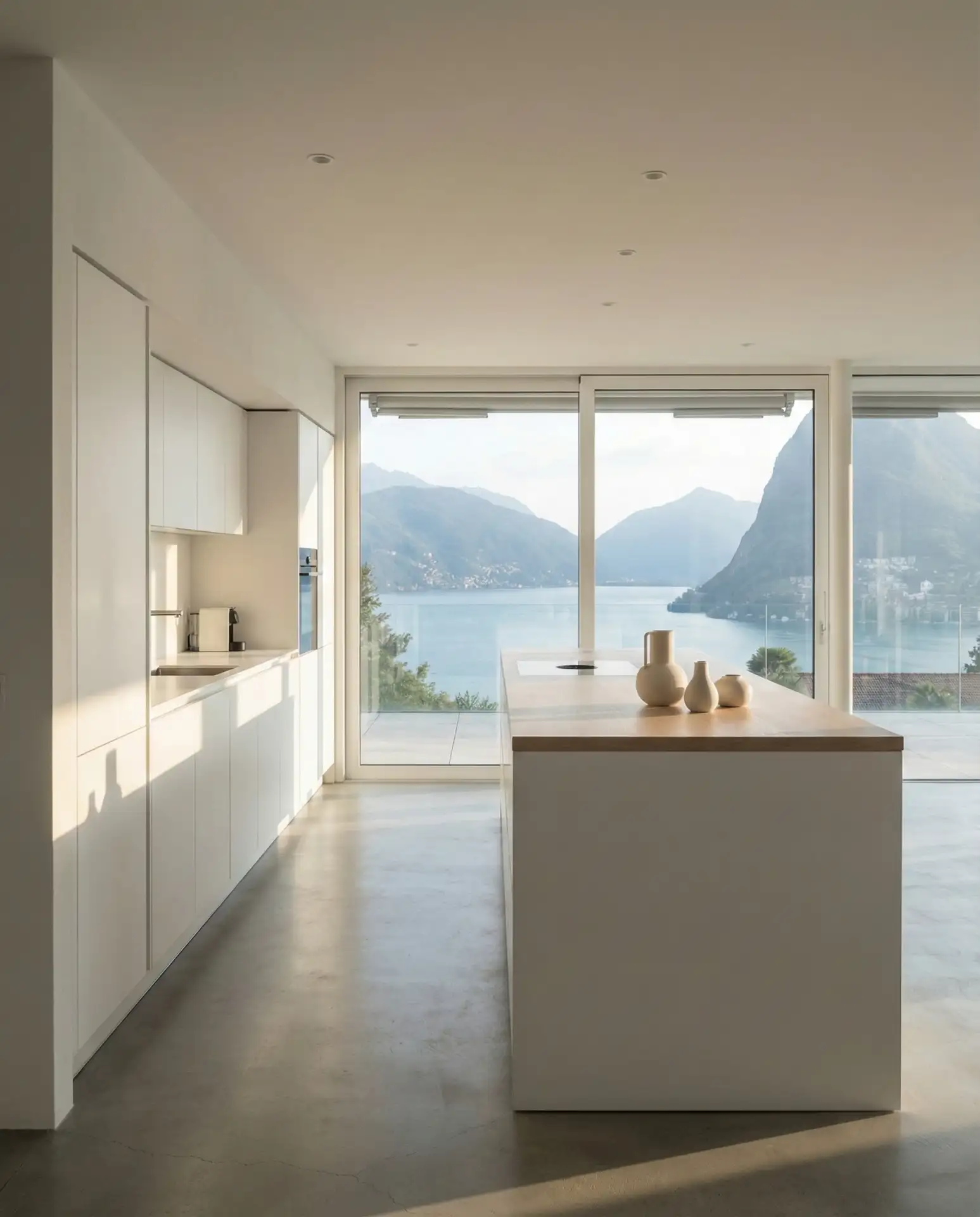 Modern Kitchen with Floor-to-Ceiling Windows 2