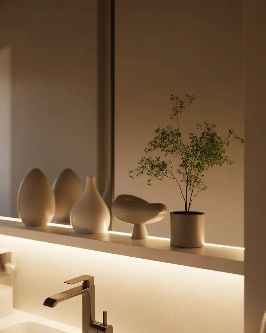 Modern Wall Shelves with Integrated LED Lighting 1