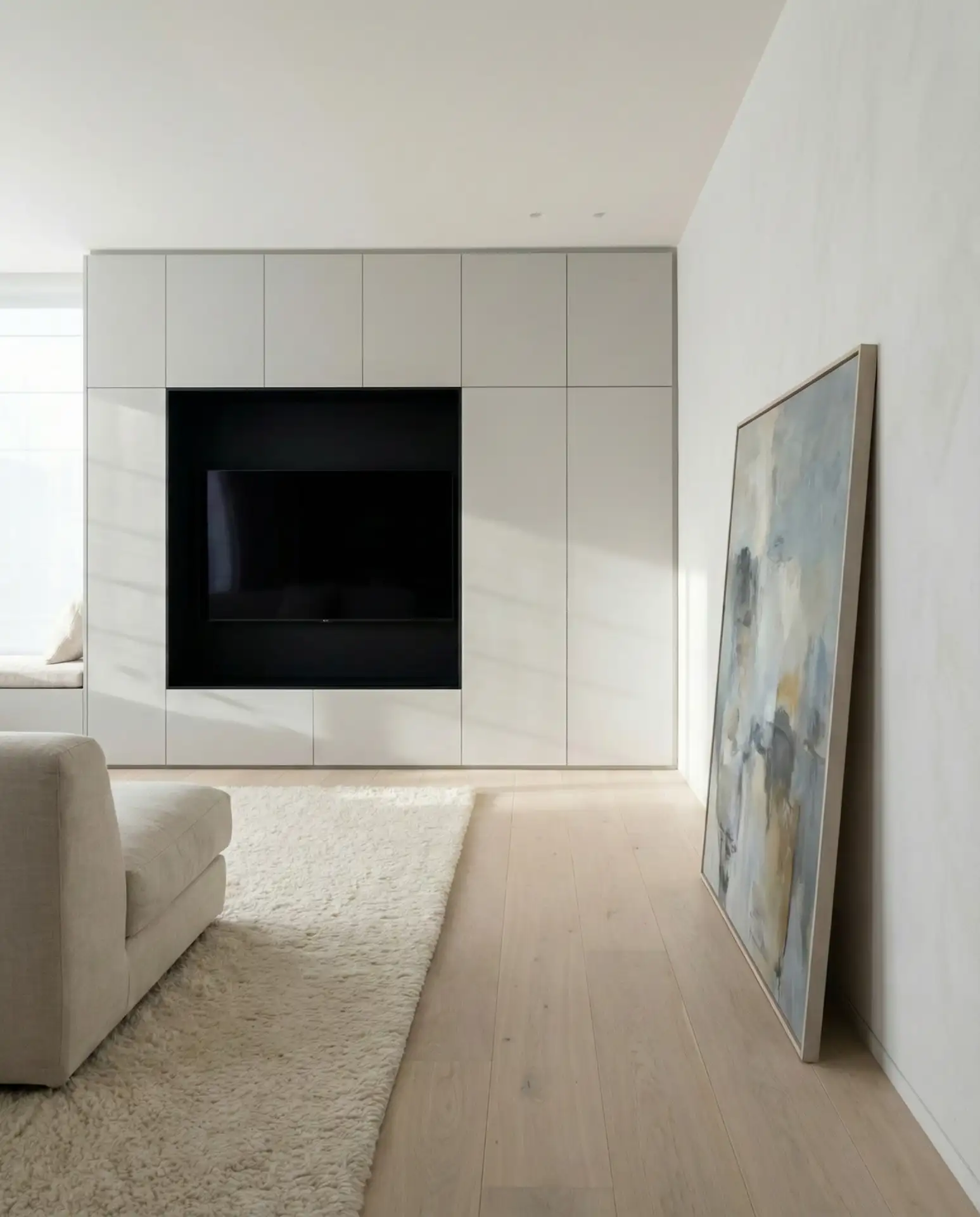 Monochromatic Black Alcove with Hidden Storage 2