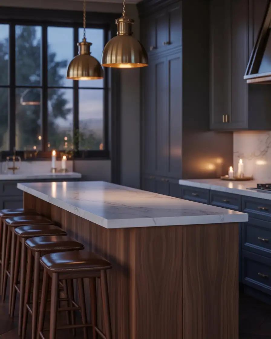 Moody Farmhouse Kitchen with Dark Tones 2