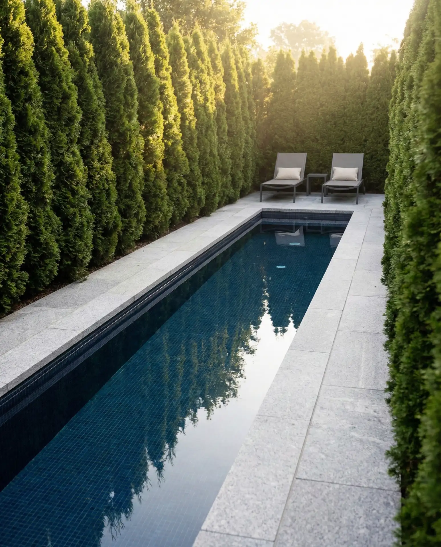 Narrow Lap Pool Along Property Line 2