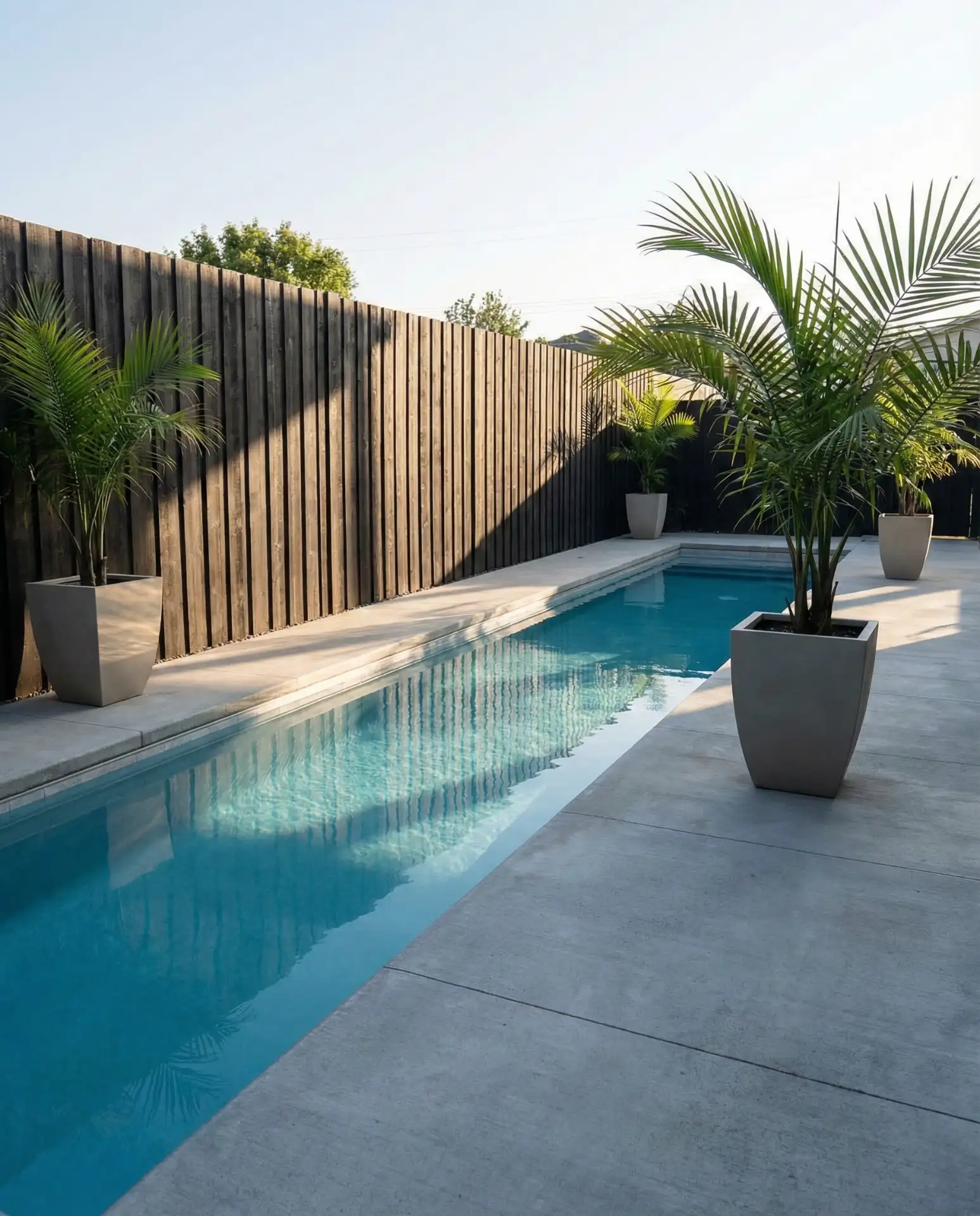 Narrow Lap Pool Along the Fence Line 2