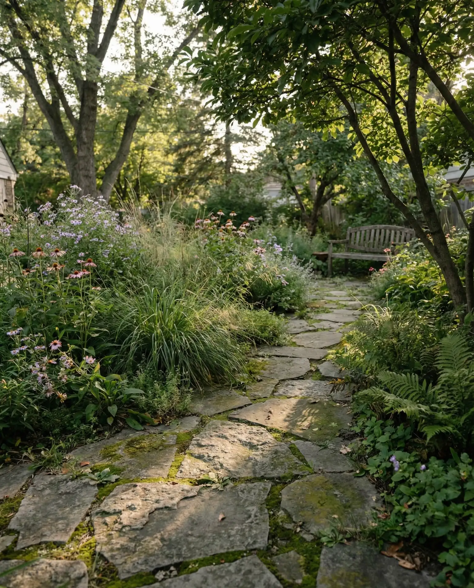 Natural Stone Pathway Through Native Plants 1