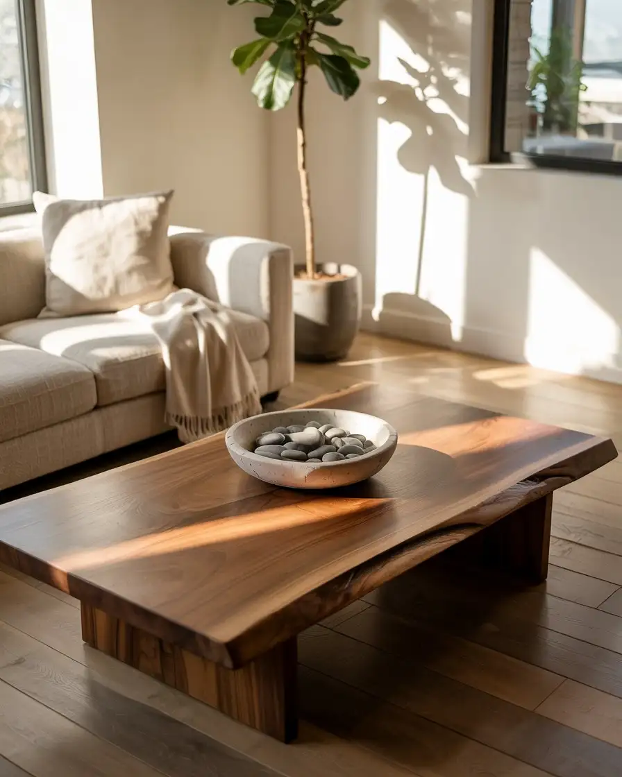 Natural Wood Coffee Table 1