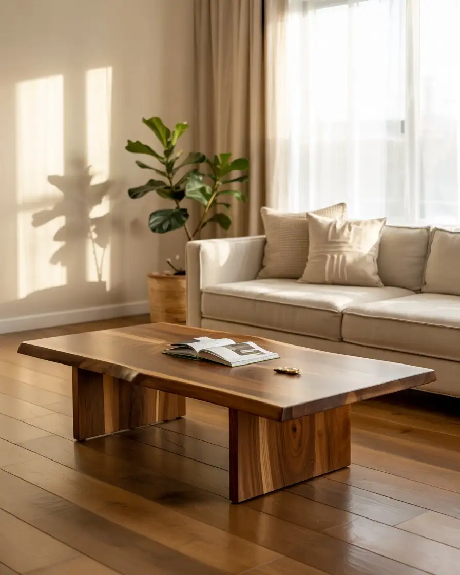 Natural Wood Coffee Table 2