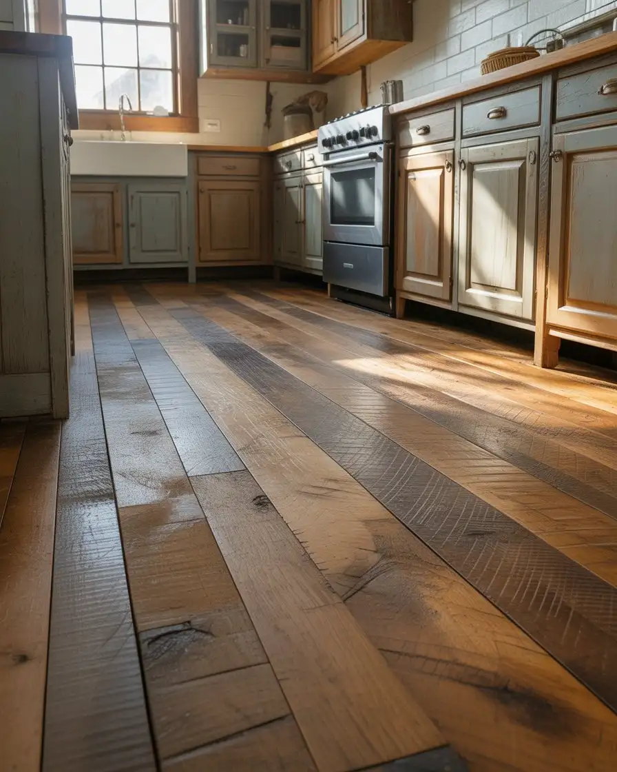 Natural Wood Flooring Ideas with Age and Patina 1