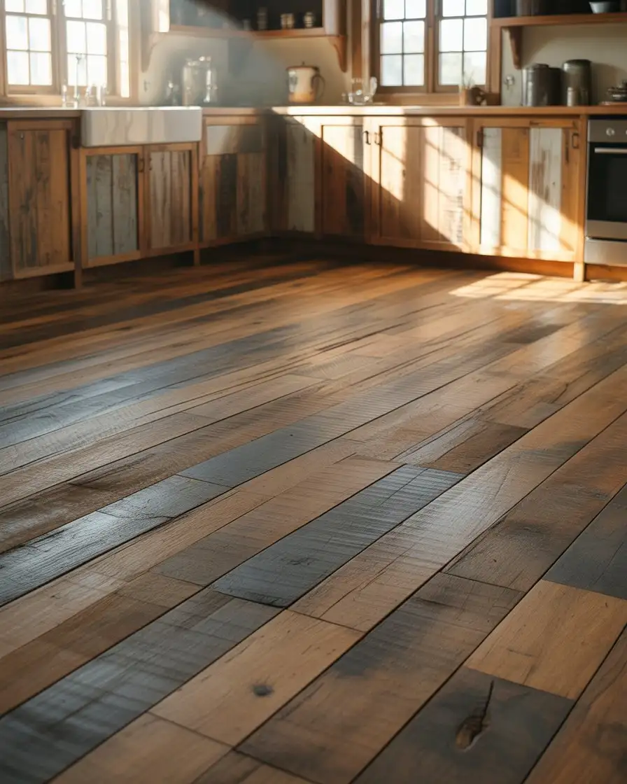 Natural Wood Flooring Ideas with Age and Patina 2