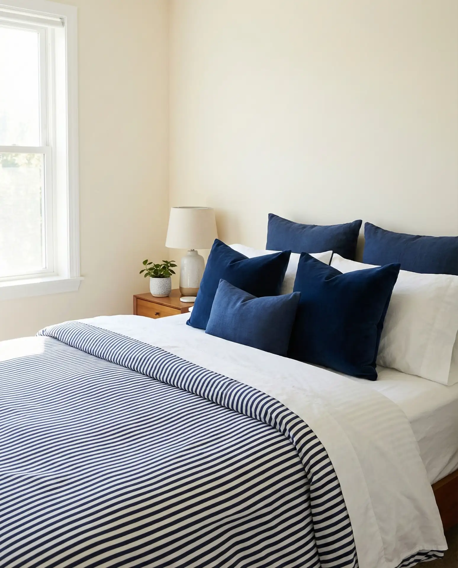 Navy and White Nautical-Inspired Bedding 1