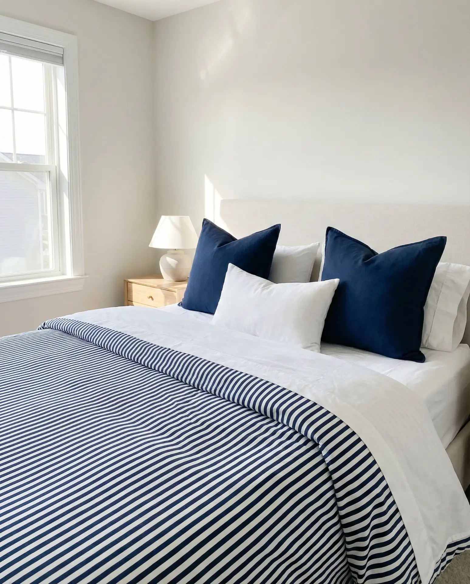 Navy and White Nautical-Inspired Bedding 2