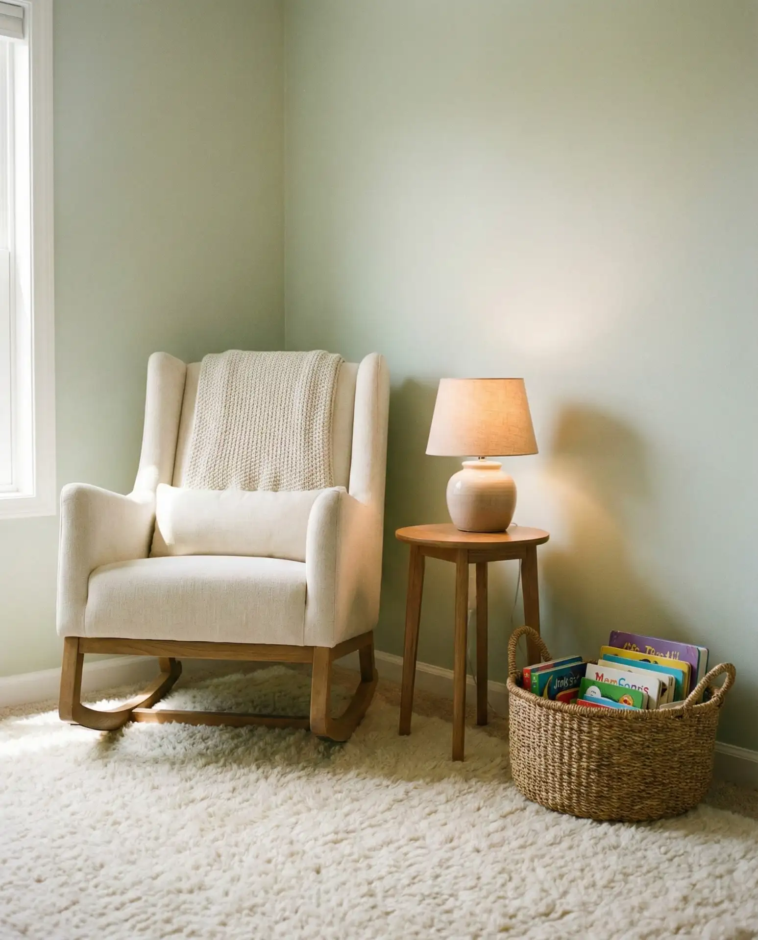 Nursery Corner with Rocking Chair and Soft Lighting 2