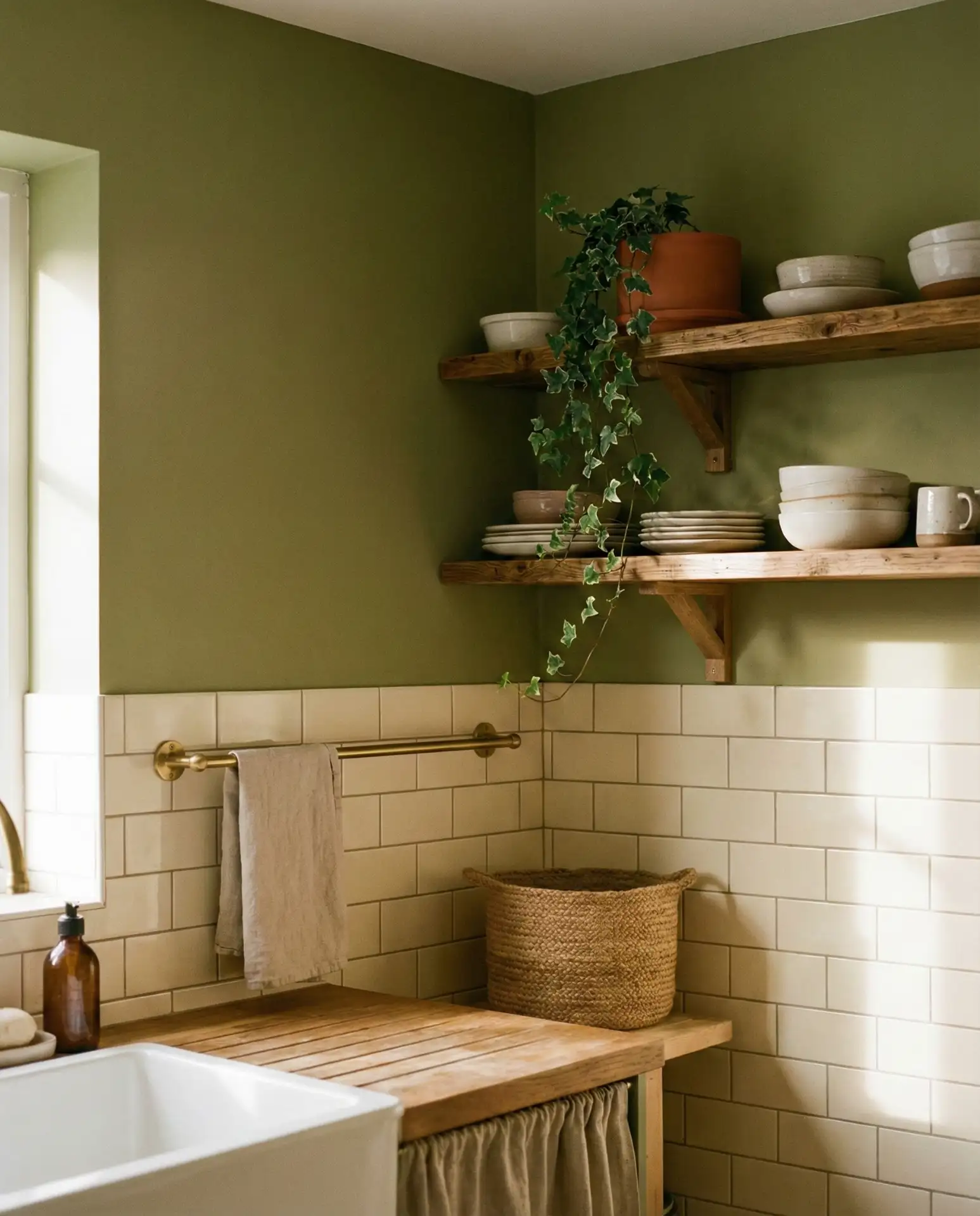 Olive Warmth in Small Spaces 1