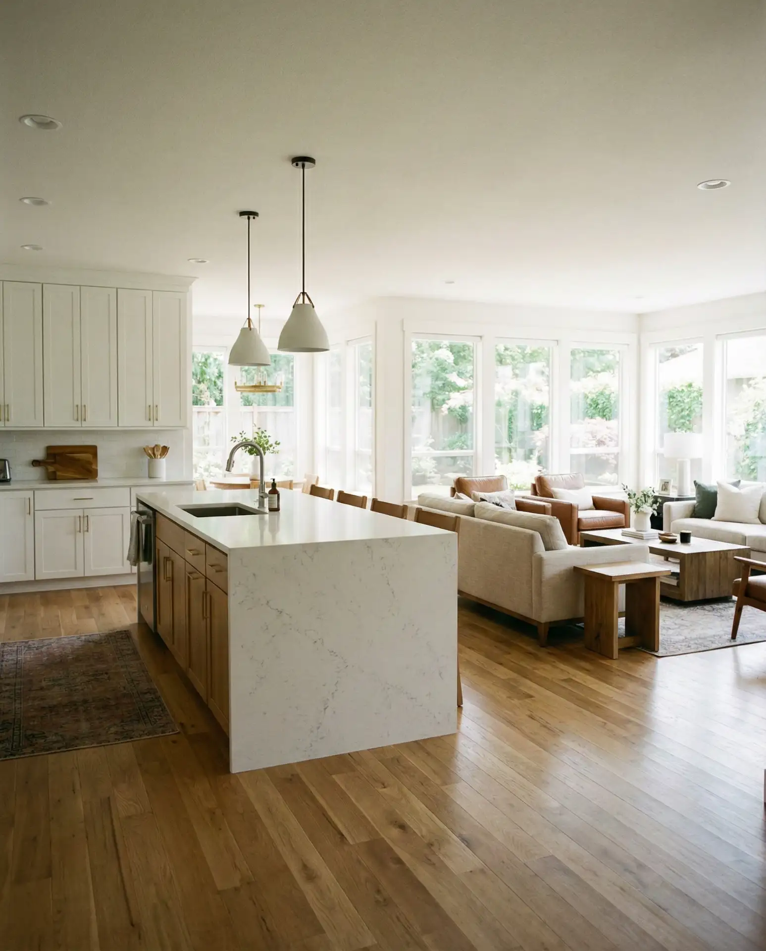 Open Concept Kitchen with Living Room Flow 1