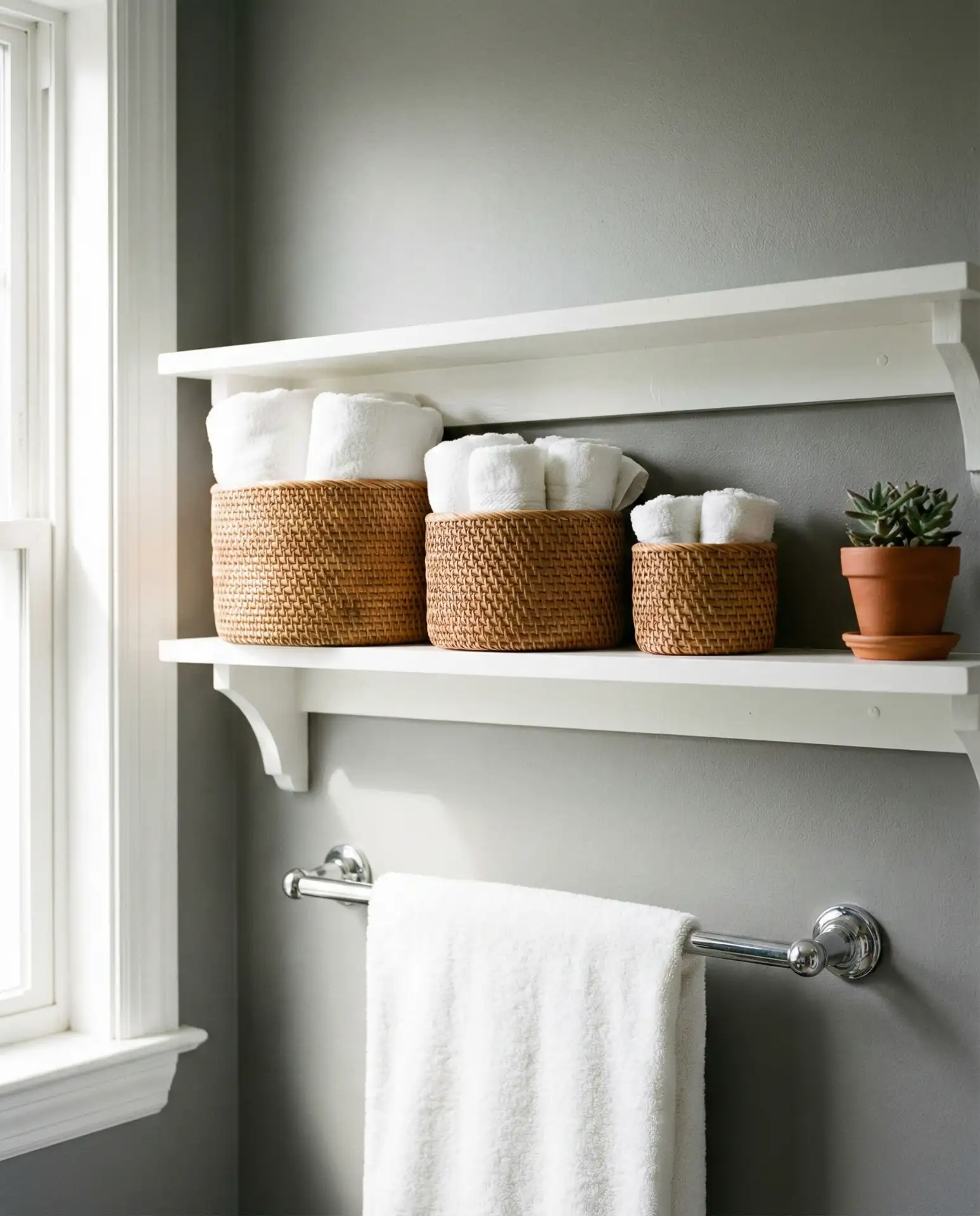 Open Shelving with Woven Baskets 2