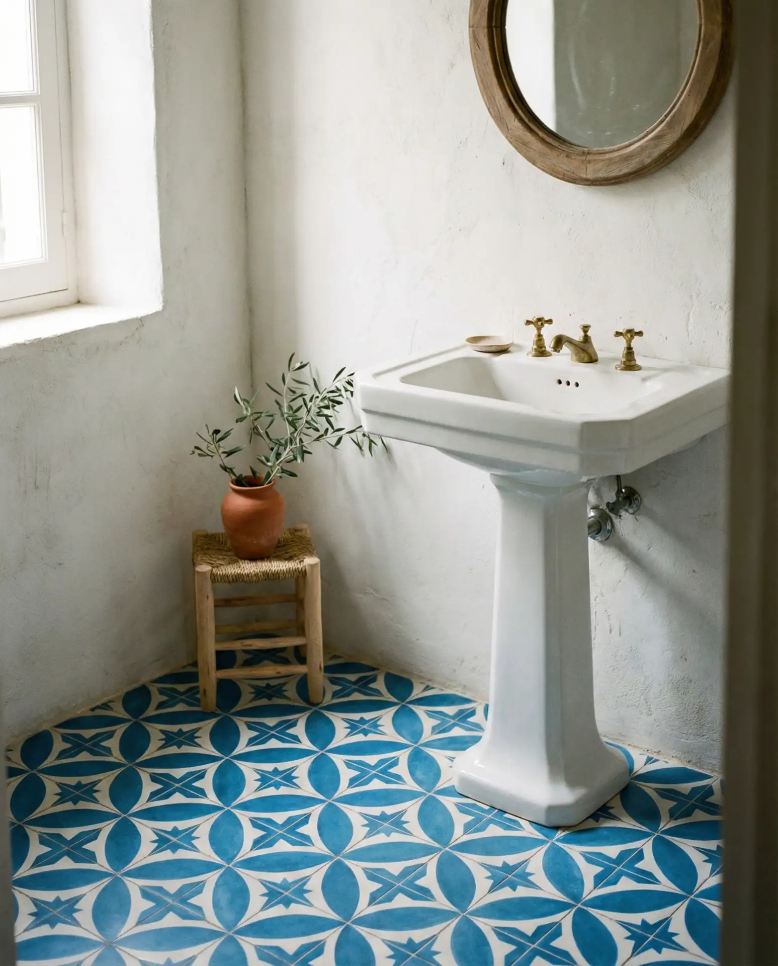 Patterned Cement Tile Floor 1