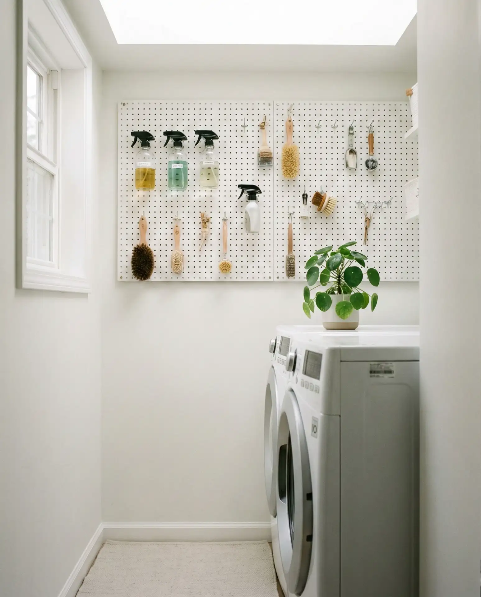 Pegboard Wall for Hanging Supplies 1