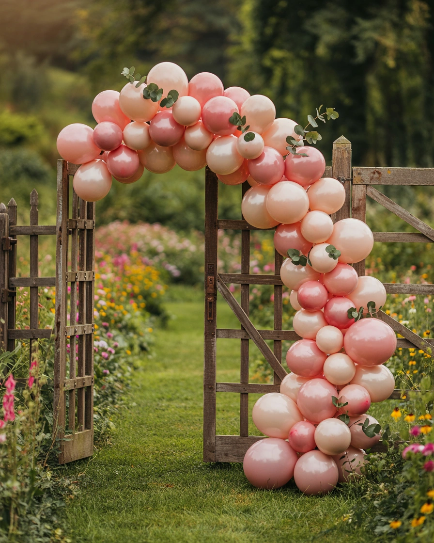Pink Balloon Garland Archway 1