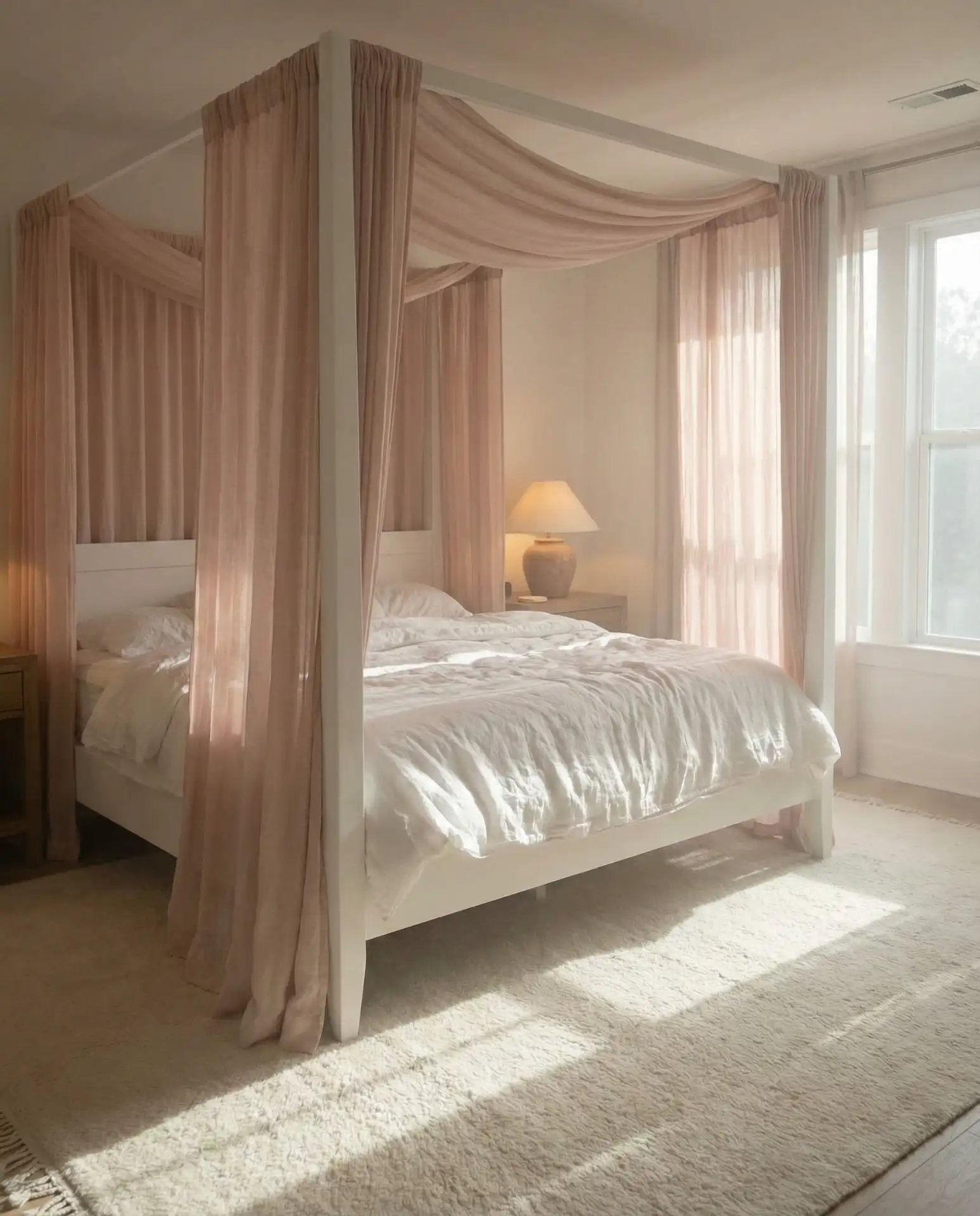 Pink Dreams Canopy Bed in a Master Bedroom 1