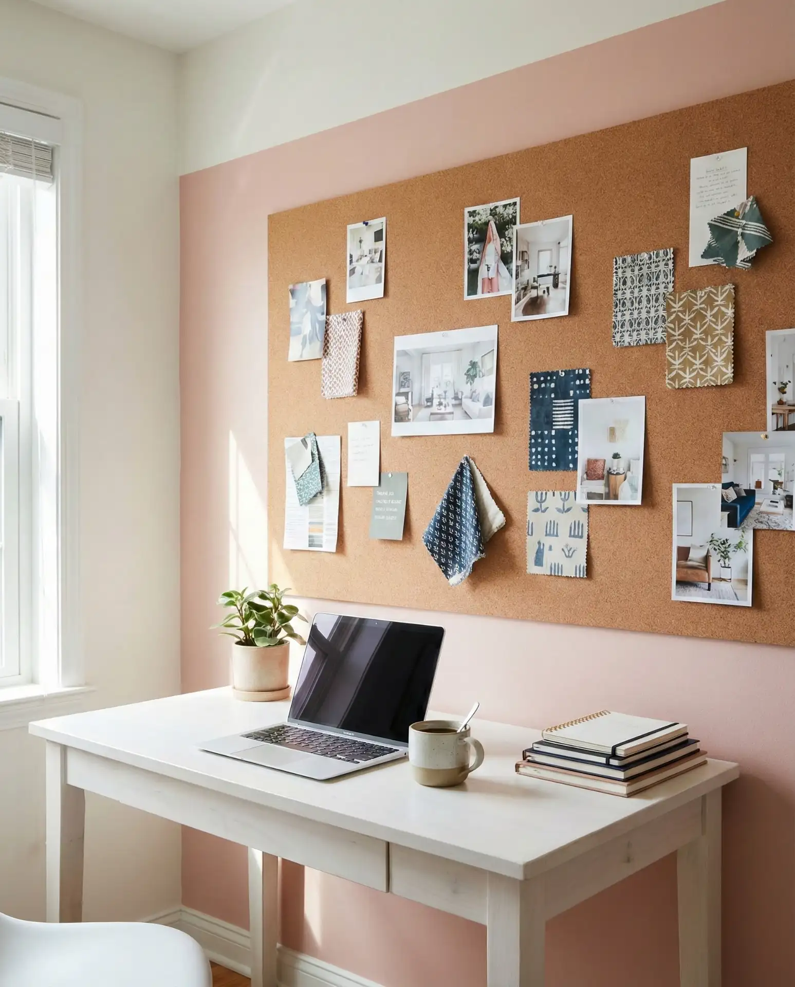 Pink Inspo Board Wall in a Home Office 2