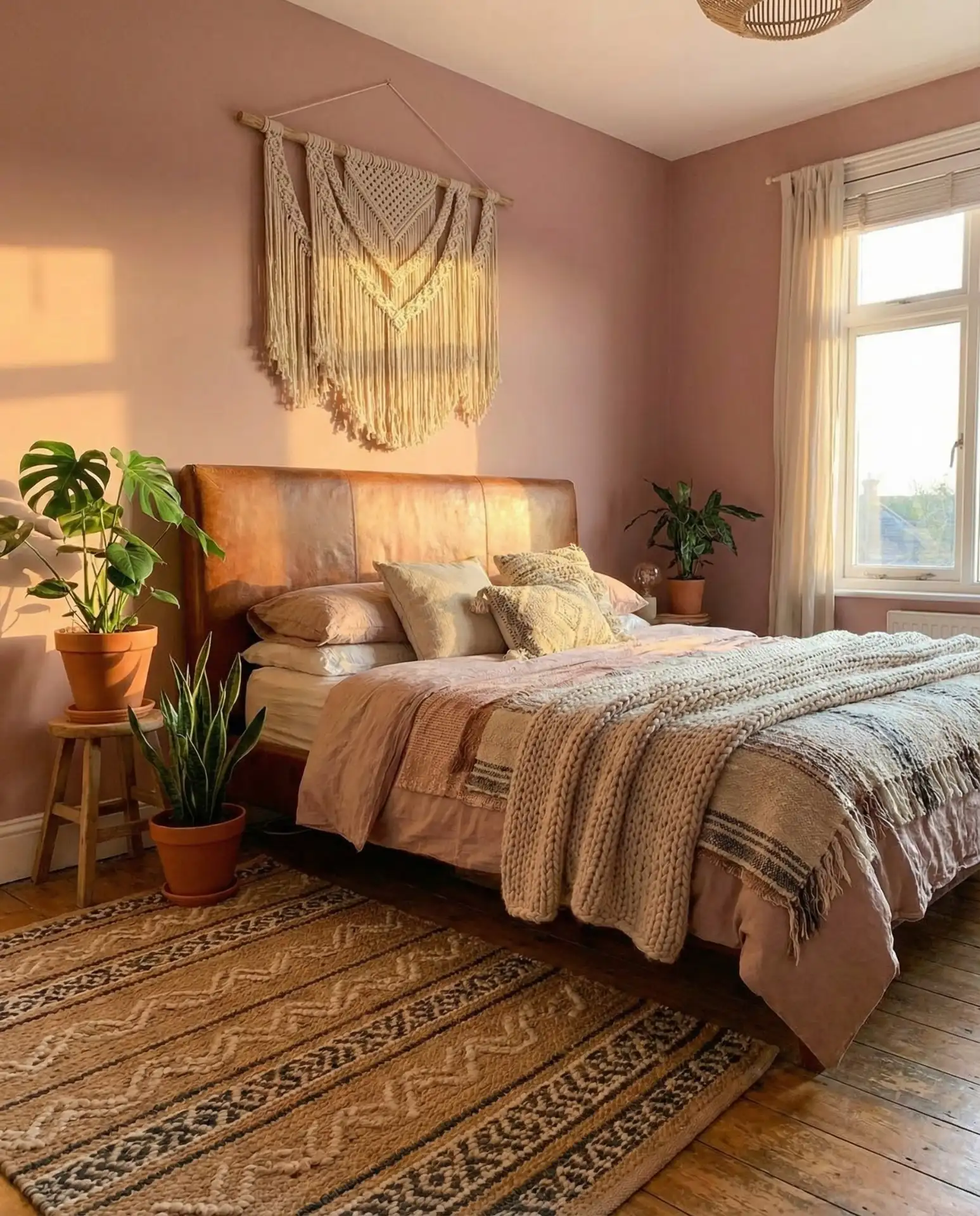 Pink and Brown Boho Bedroom 2