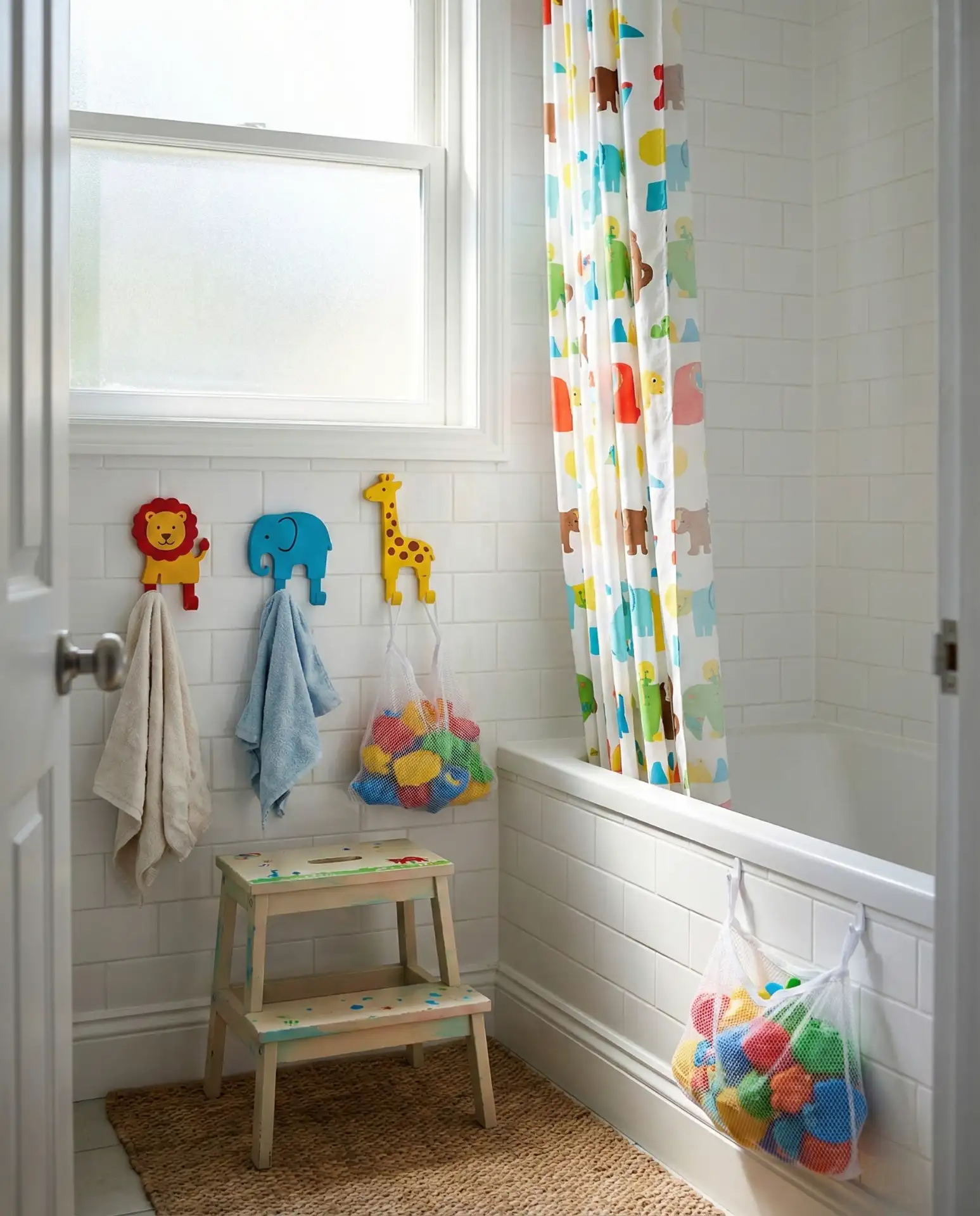 Playful Kids' Bathroom Zoo 2