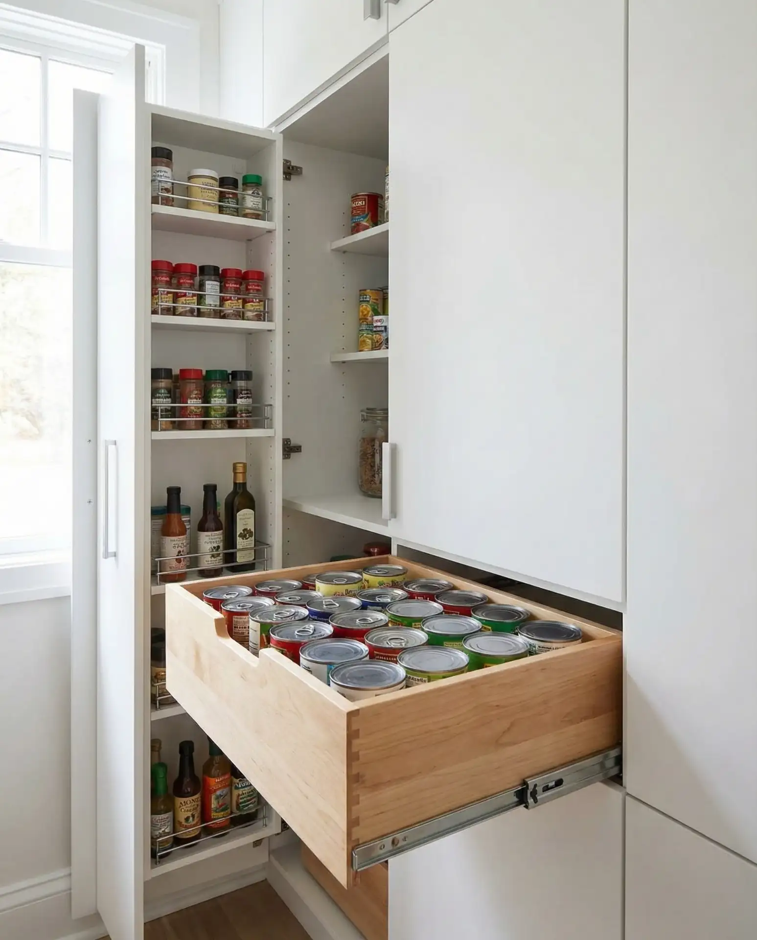 Reach-In Pantry with Pull-Out Drawers 2